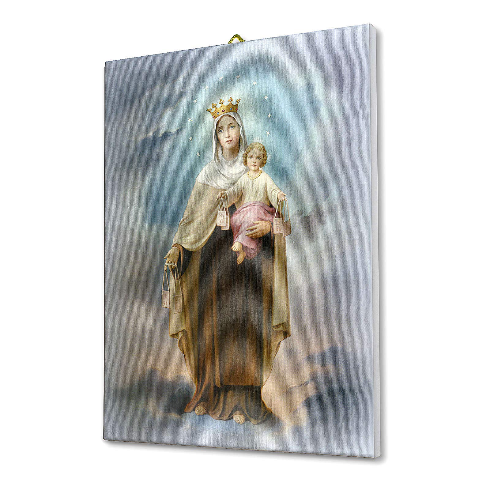 Statue Notre-Dame Du Mont-Carmel Couronne Dorée 65 Cm Fibre | Vente En Ligne Sur
