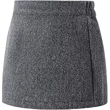Happy Cherry Girls Elastic High Waisted A-Line Wool Mini Skirt with Liner Kid Toddler School Uniform Skort 3-14Y