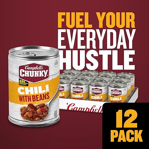 Miniatura 21 de Campbell's Chunky Chili picante y picante con frijoles, lata de 19 onzas (12 unidades)