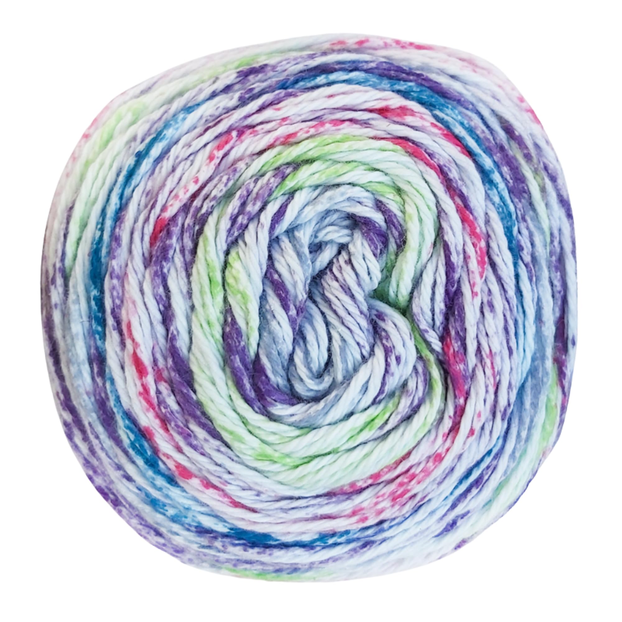 Cotton Waves DK Wool Yarn by James C Brett, Colourful Rainbow Yarn 100g Ball (Fruit Jelly)