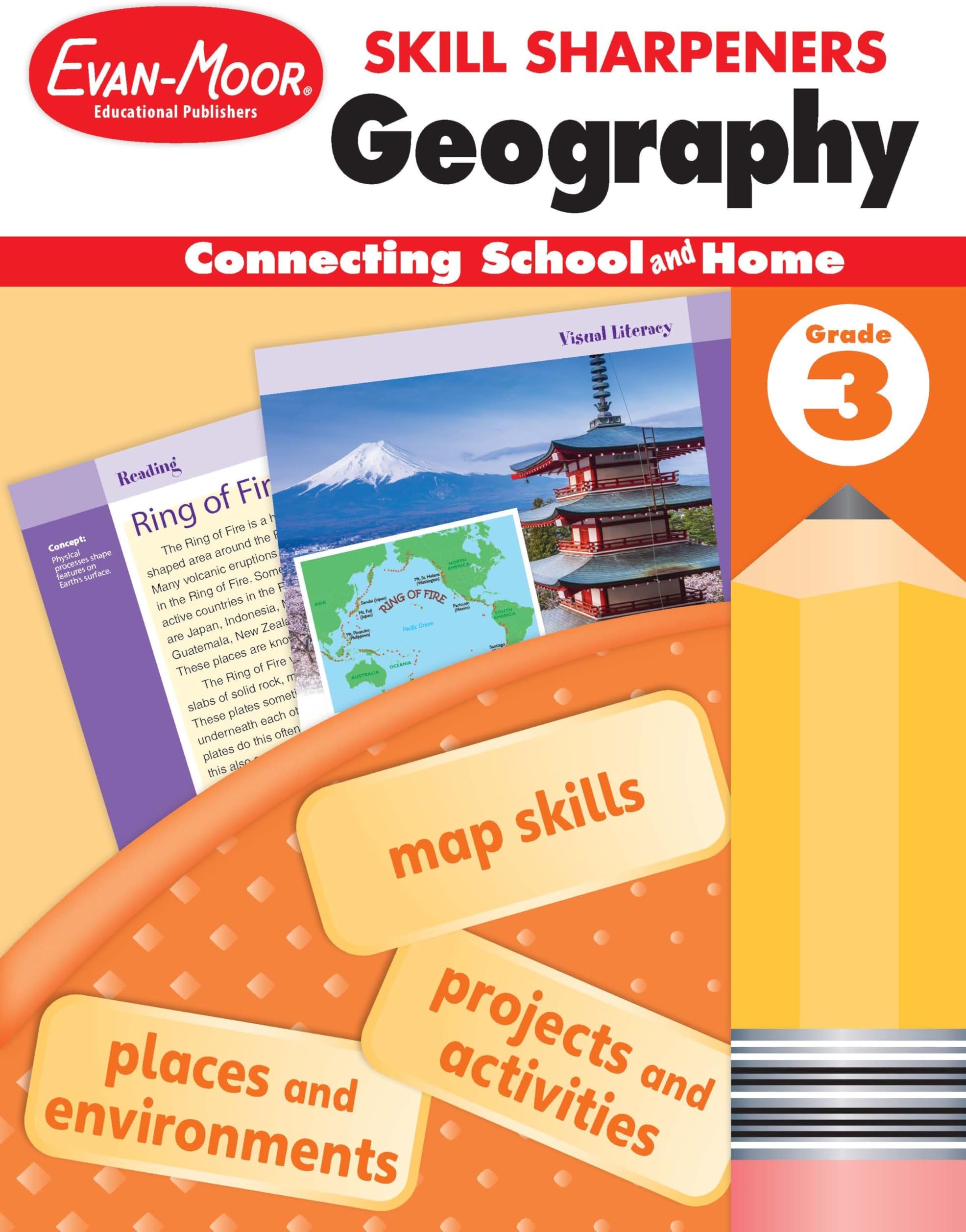 Skill Sharpeners: Geography, Grade 3 Workbook