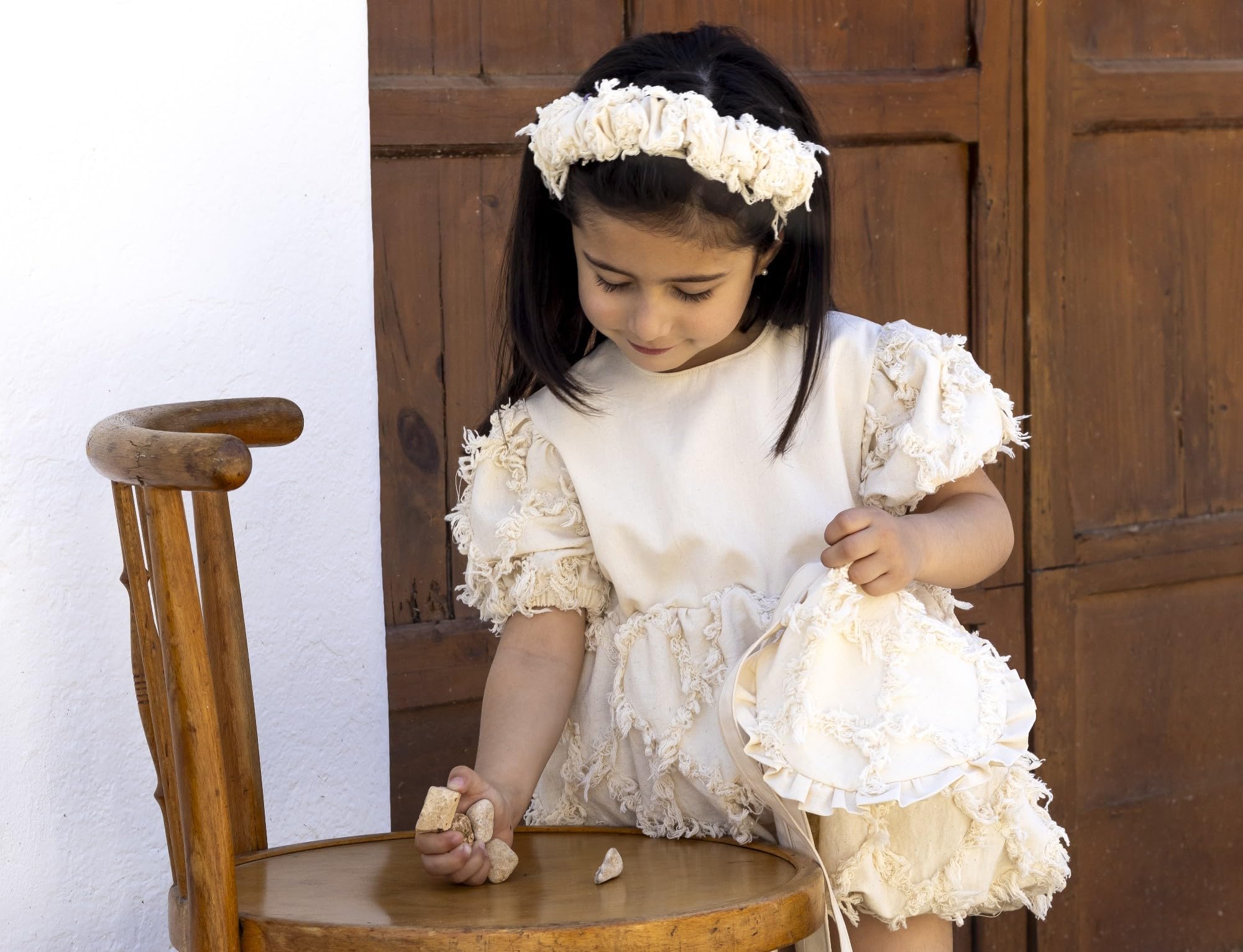 V Vestido Wheat