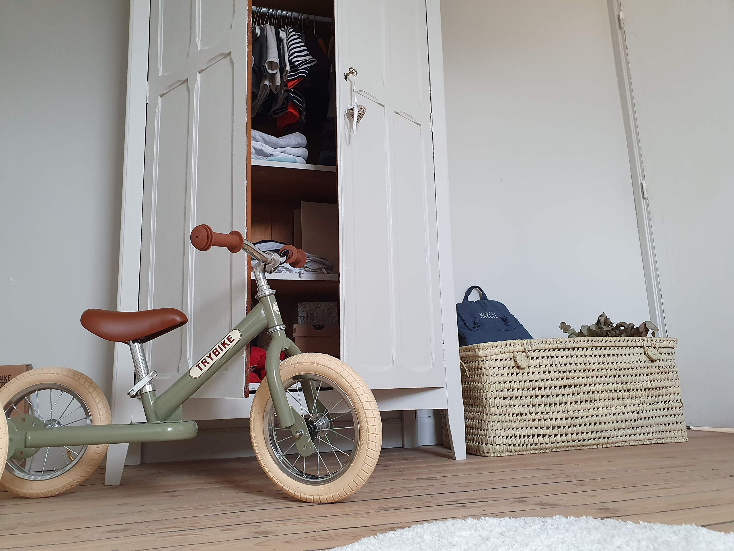 Coffre de rangement en palmier tressé, malle à jouets, coffre à jouet tressé, malle de rangement en osier, panier à jouet en rotin