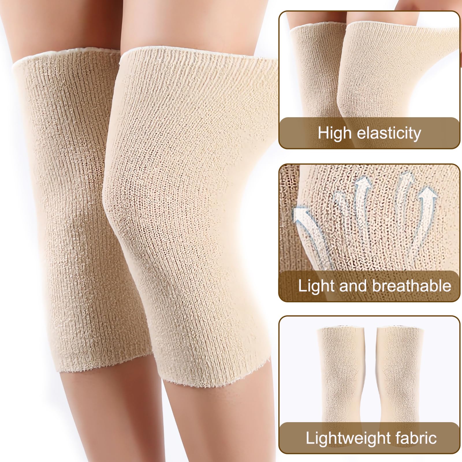 Genouillères de Danse Femme 28×12 cm – Protection Genoux Sport Manchon Élastique Respirant