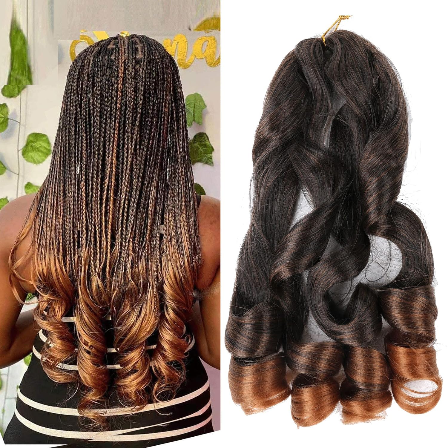 Buy LMZIM 6 Pack Pre Stretched Bouncy Braiding Hair 22 Inch Loose Wavy