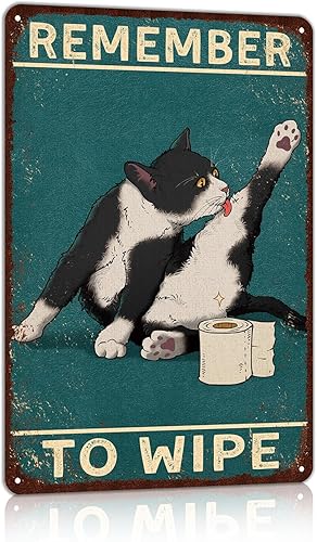 Letreros vintage para baño, decoración de pared con texto en inglés "Are You Pooping"