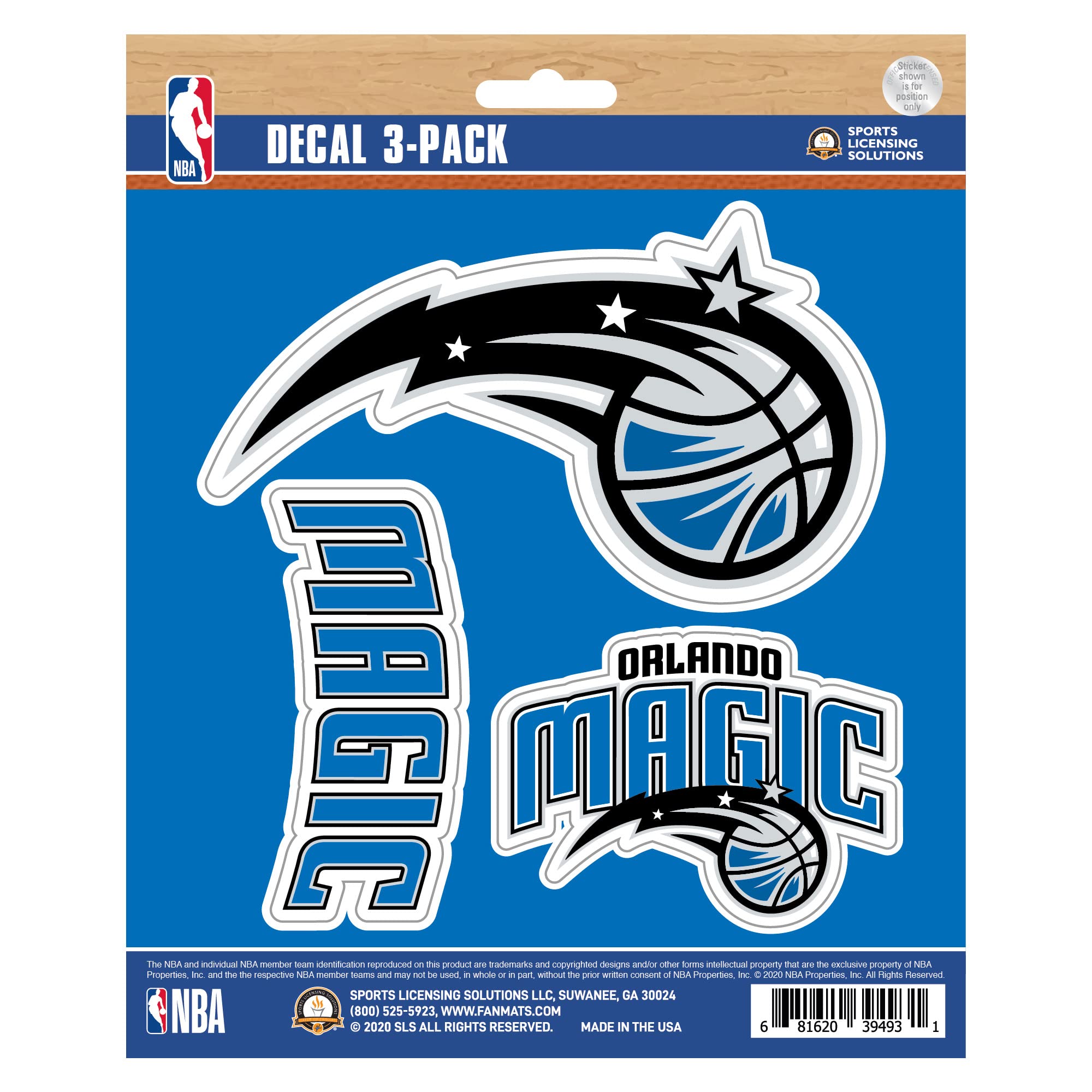 Stickers Orlando Magic robustes qui ne se décollent pas pack FANMATS 63257