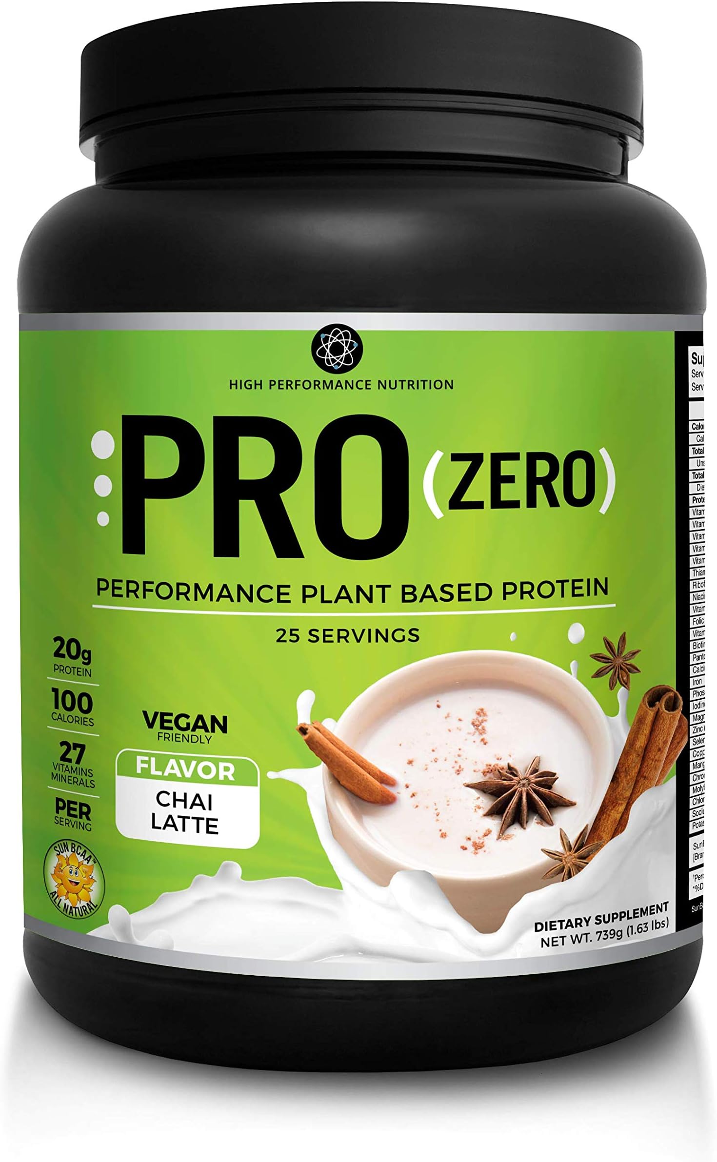 HPN Pro(Zero) Organic Plant Protein | Chai Latte | 25 Servings