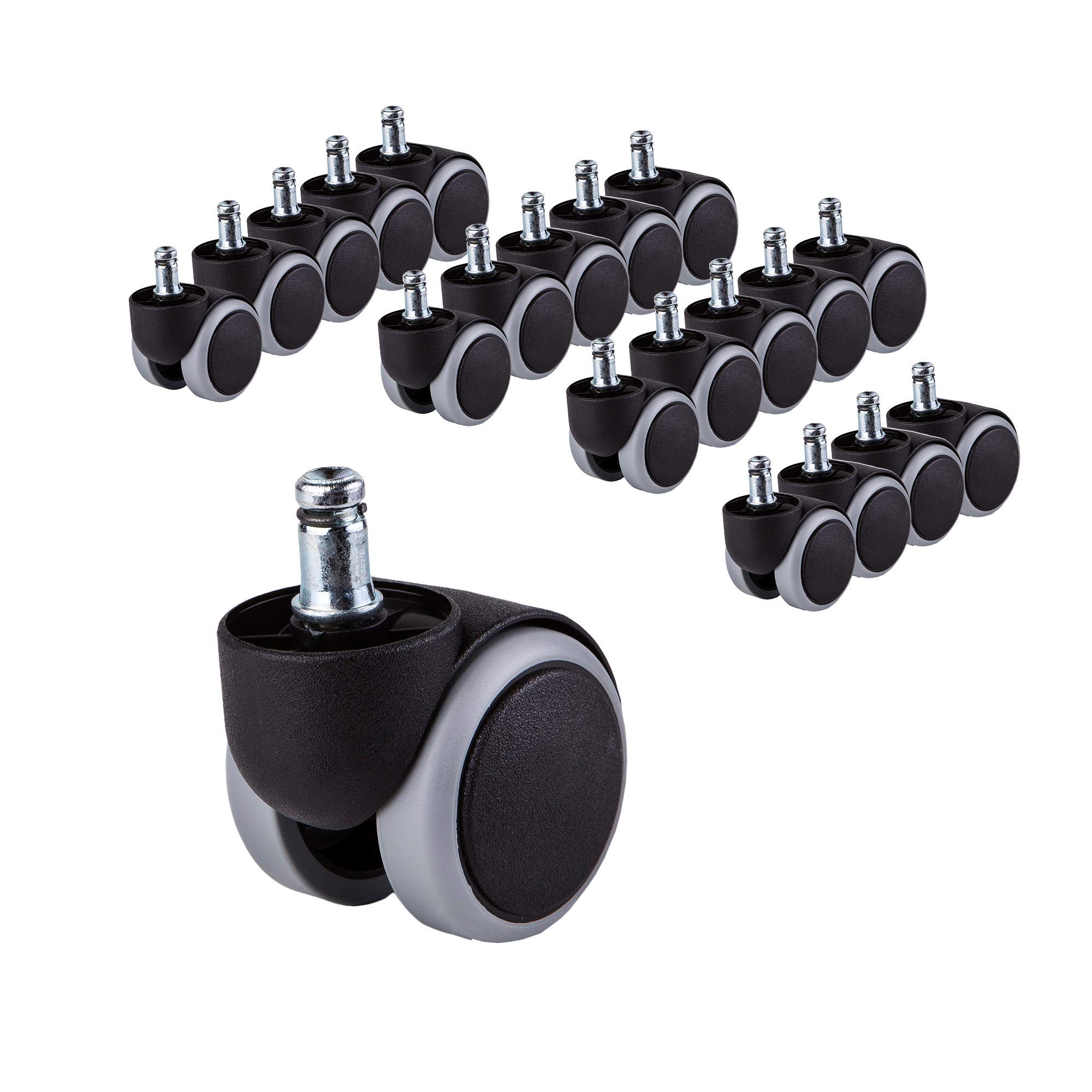 - Ruedas giratorias de goma para sillas, 50 mm, repuesto para sillones de oficina