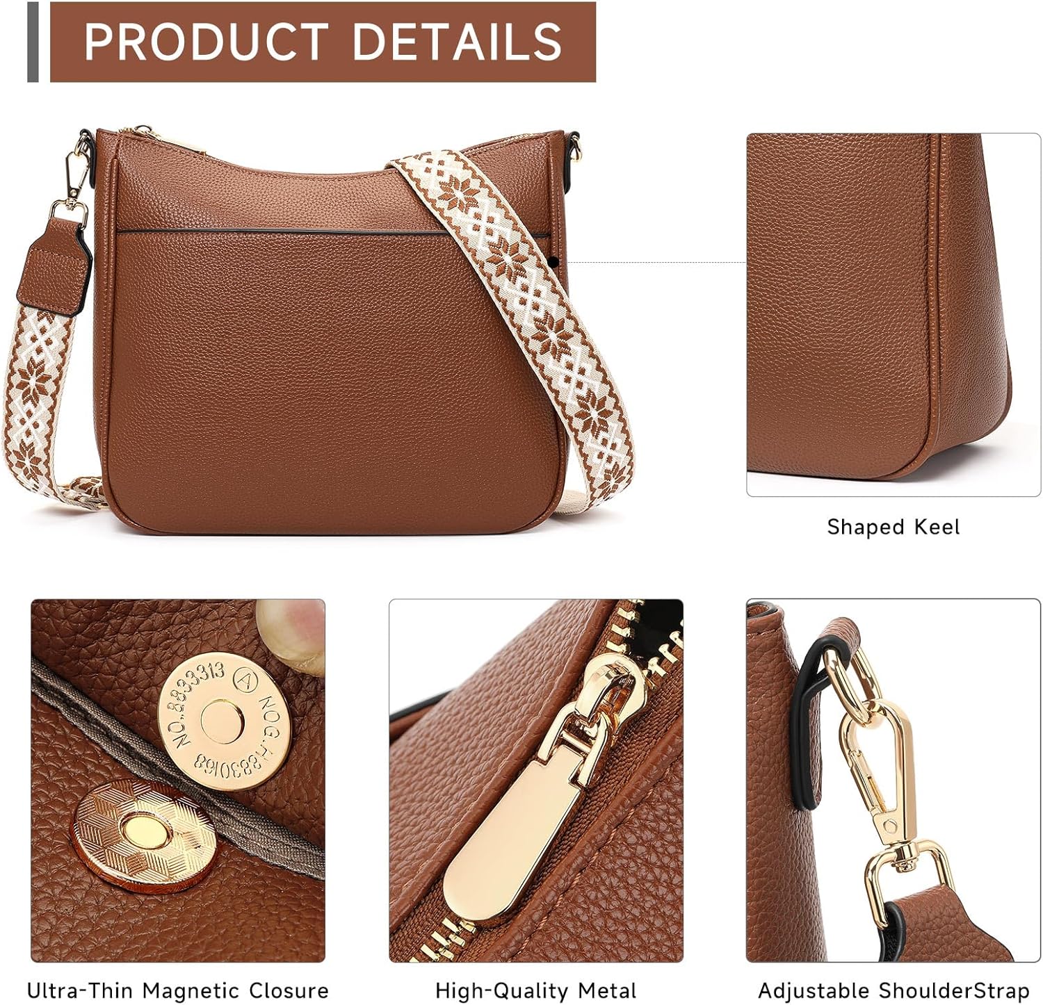 FALAN MULE Crossbody Bags for Women Trendy Soft Leather Hobo Purses Shoulder Handbags With Tassel - Image 6