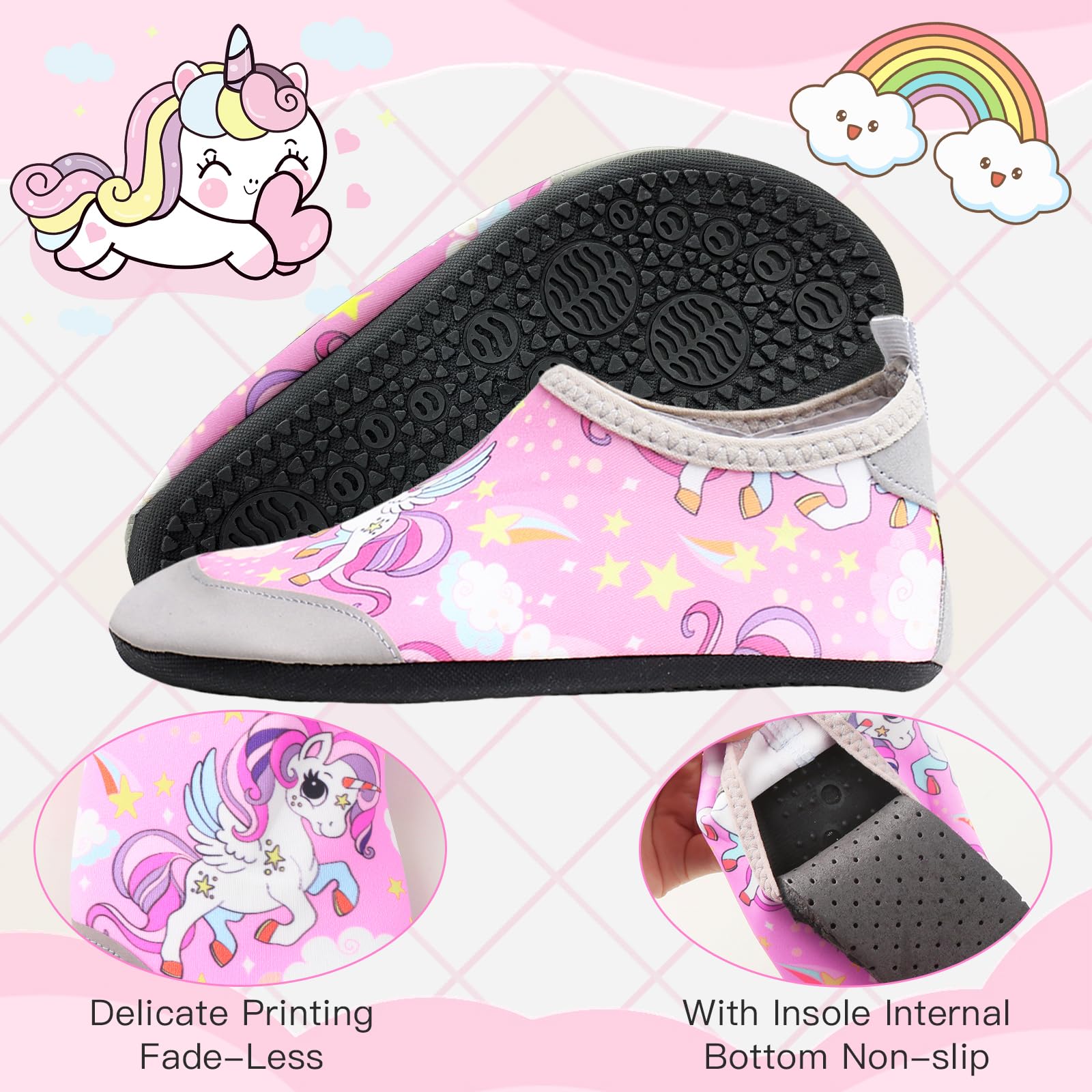 Scarpe da Acqua Bambini Ragazze Ragazzi Antiscivolo Rapida Asciugatura Scarpe da Acqua Scarpe da Spiaggia