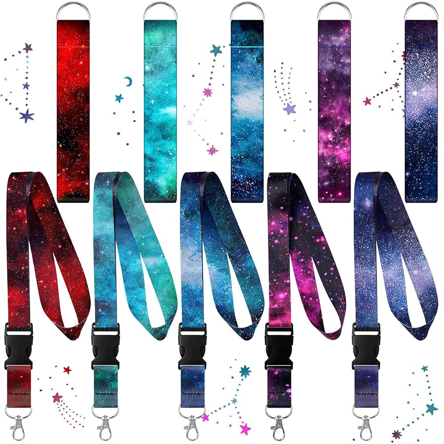 Amazon.com: Fainne 10 Pieces Space Galaxy Lanyard Bulk