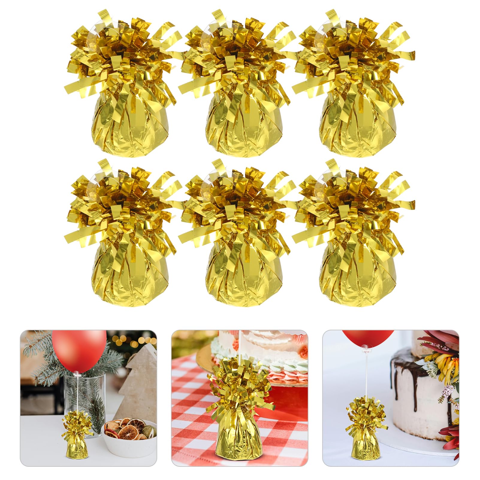 SOLUSTRE Peso per Palloncini Set da 6 Pesi in per Decorazioni Feste Matrimoni e Compleanni Design e Facile da Installare