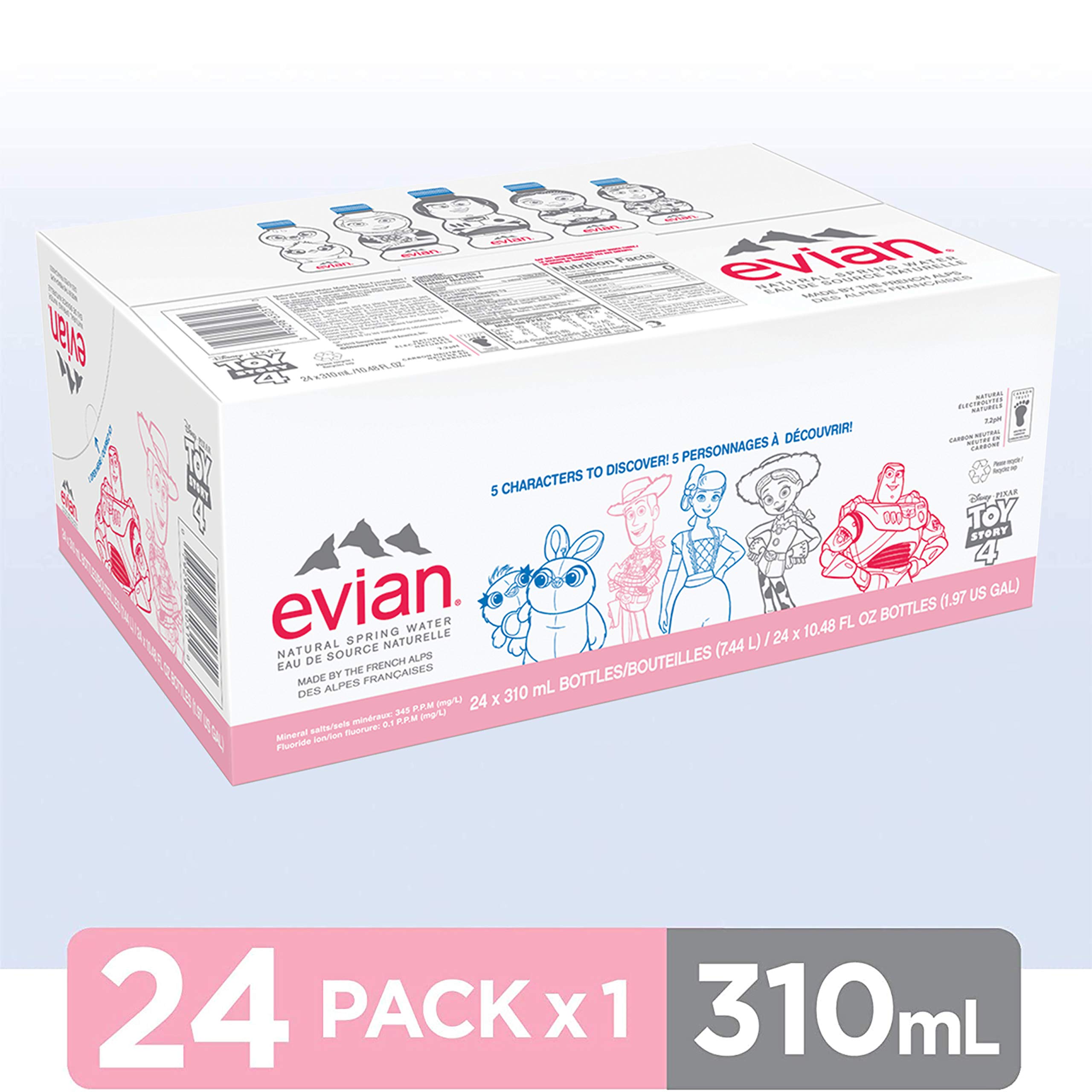 Amazon Com Evian Natural Spring Kids Character Bottle 310 Ml Naturally Filtered Spring Water In Individually Sized Bottles 10 48 Fl Oz Pack Of 24 Everything Else