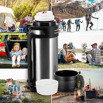 1.5 L Vacuum Insulated Bottle Stainless Steel for Hot Drinks