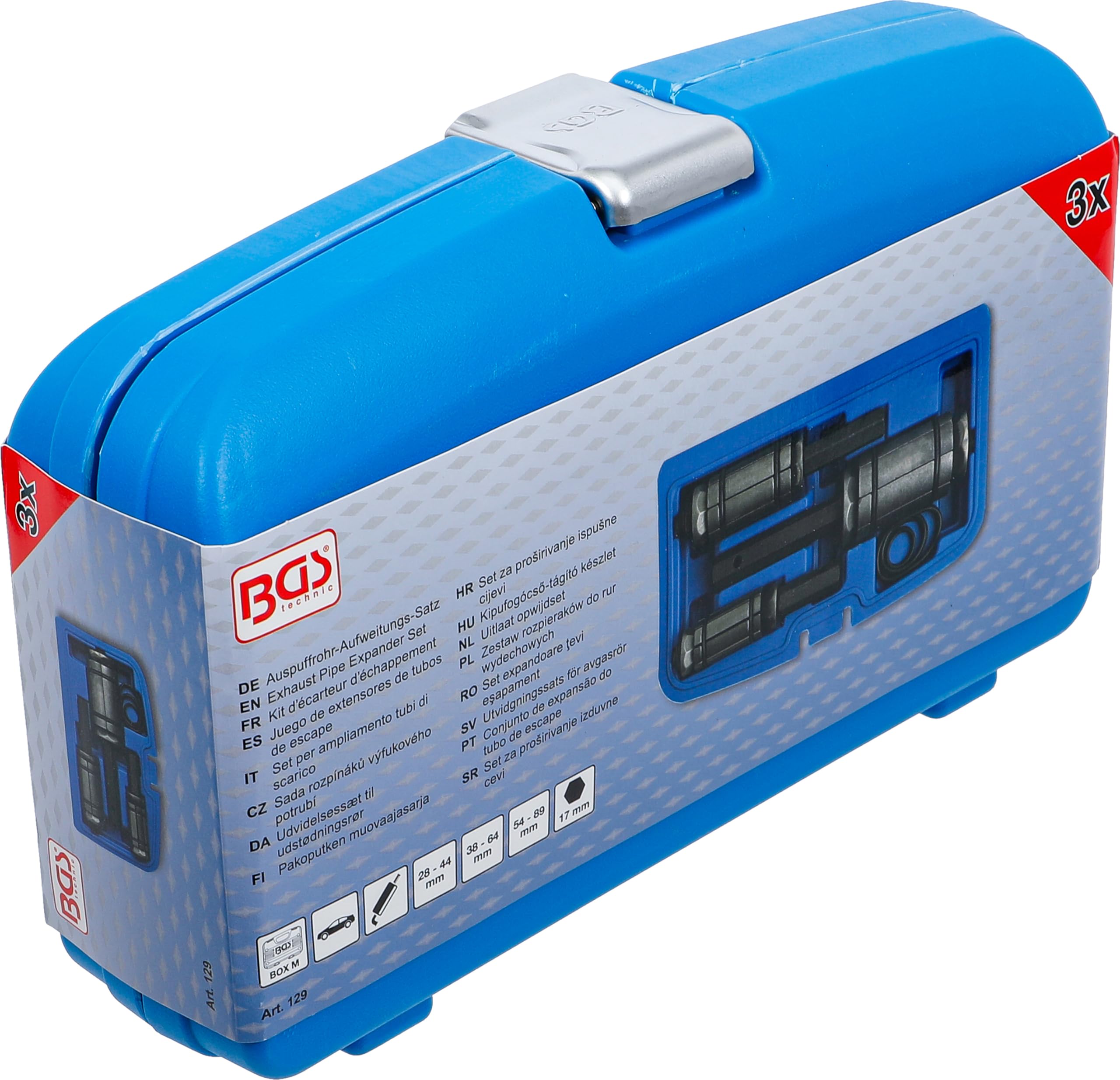 BGS 129 | Juego de extensores de tubos de escape | 3 piezas