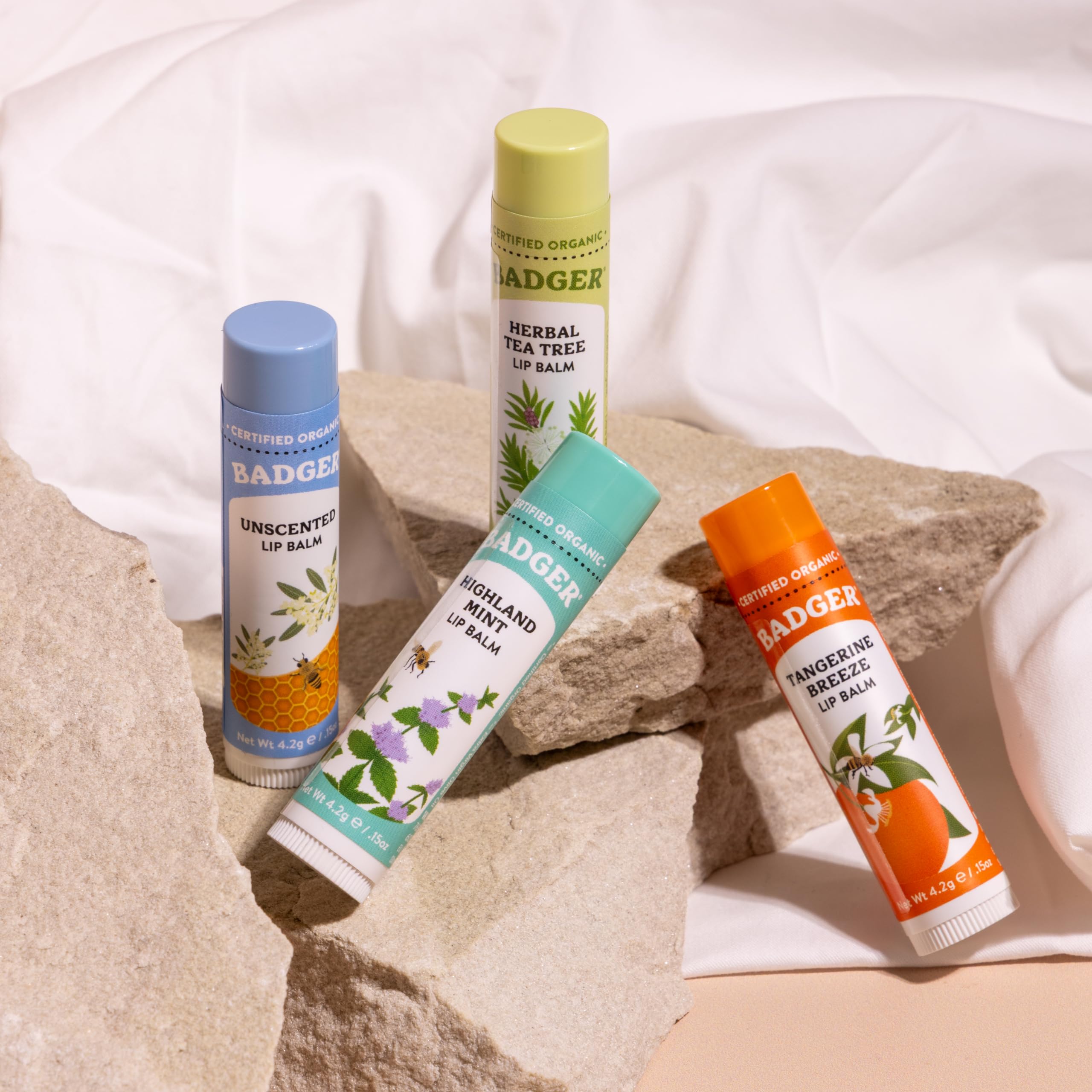 Badger Lip Balm 4 Sticks Gift Set Green Pack - Image 3