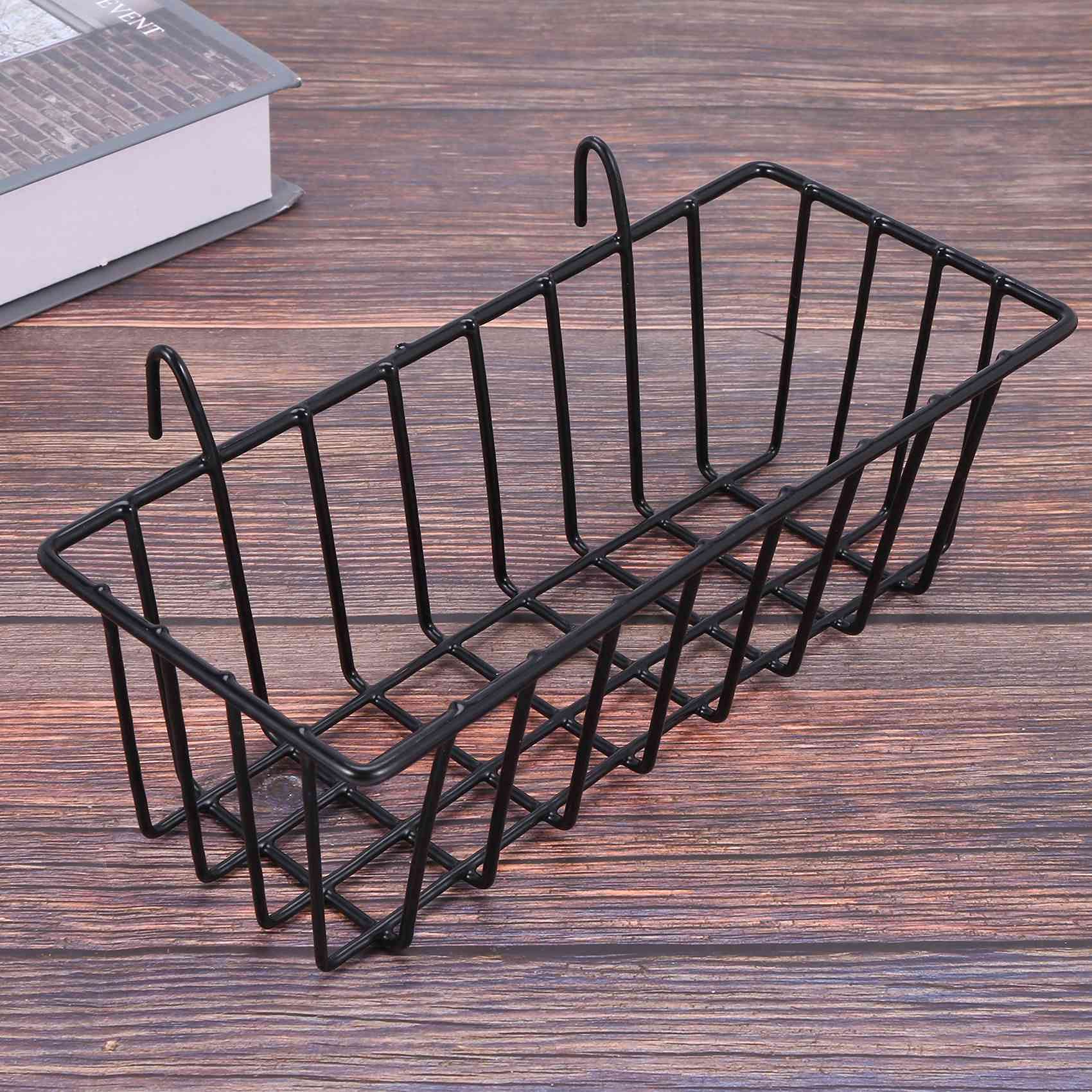 Bordhap 2 Pack Wall Grid Panel Hanging Wire Basket,Grid Wall Storage Basket,Wall Mount Baskets Display Shelves for Kitchen,Home - Image 8