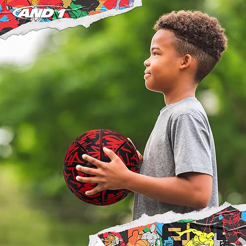 Miniatura 5 de AND1 Street Ink 27.5 Baloncesto de goma de tamaño juvenil para uso en interiores y exteriores, construcción de canal profundo y durabilidad, ideal