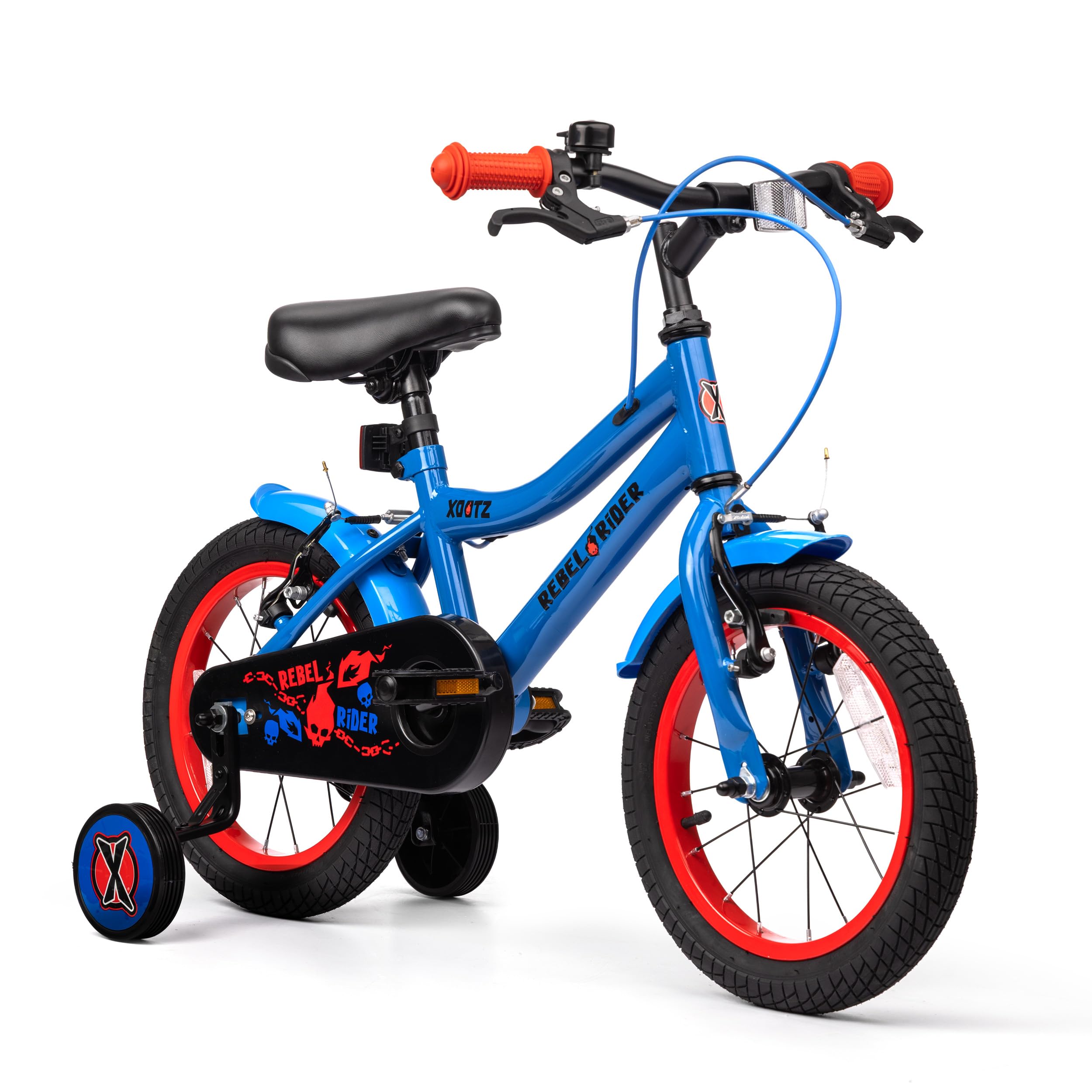 Xootz Rebel Rider Kids Bike with Stabilisers, 12/14/16 Inch Bicycle