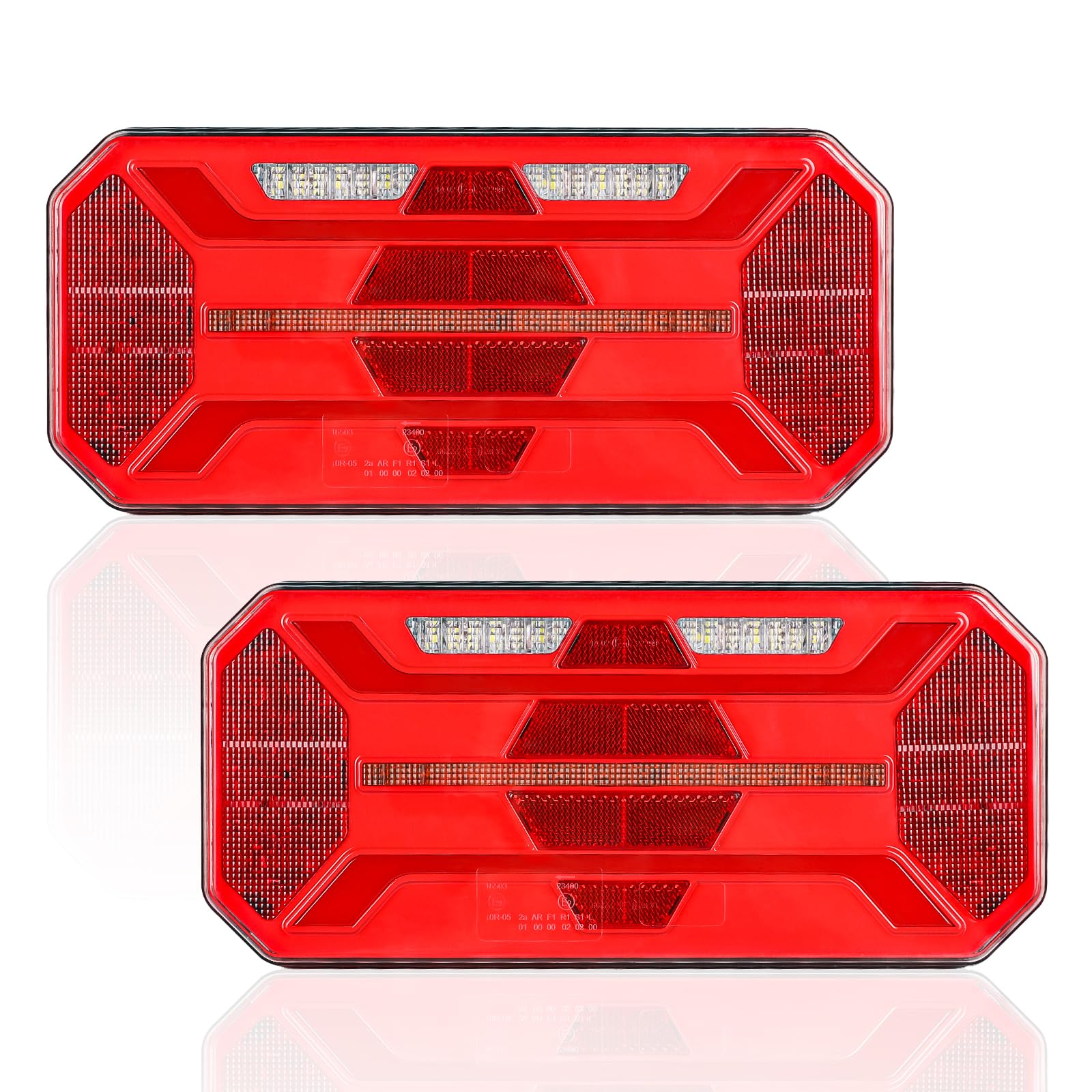 AOHEWEI 2 Pièces Feux Arrière de Remorque 12/24 V LED, Feu de