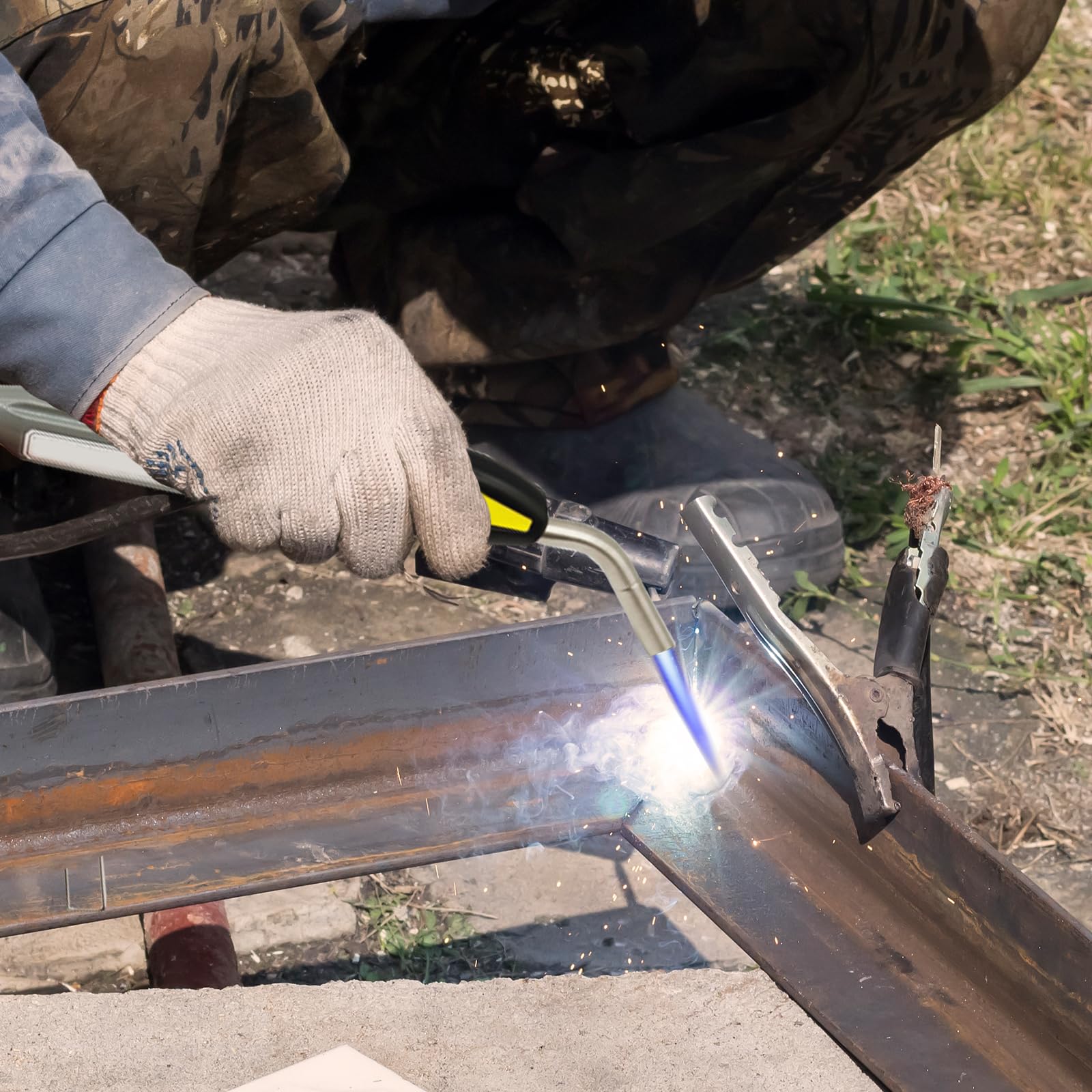 Torcia a Gas, Torcia di Saldatura per Cilindro di Propano con Tubo da 1,5 m e Valvola di Fiamma Regolabile Saldatura Idraulica Interfaccia CGA600 per Saldatura, Accensione, Barbecue