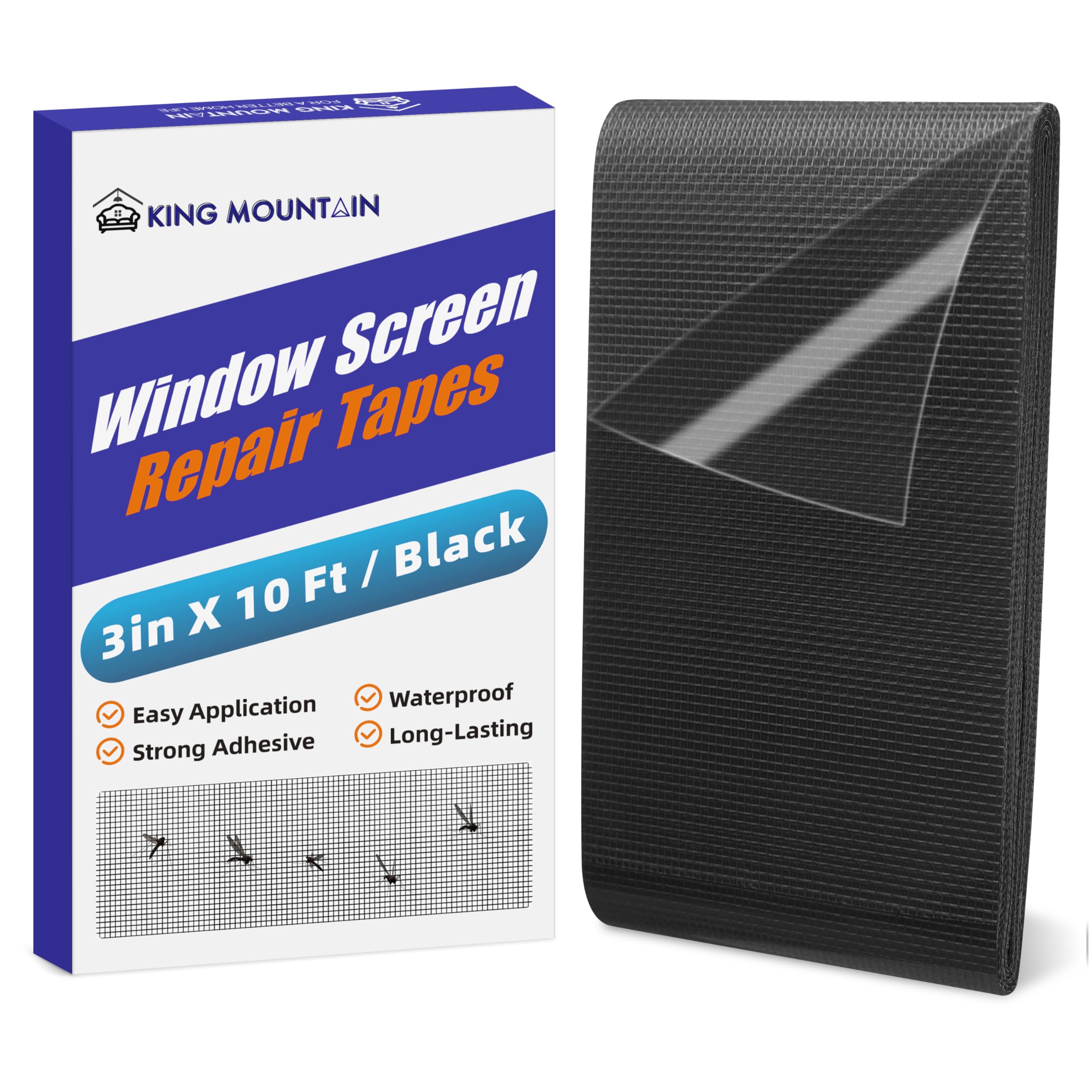 Window Screen Repair Kit Fiberglass Adhesive Tape FLYZZZ Window Screen ...