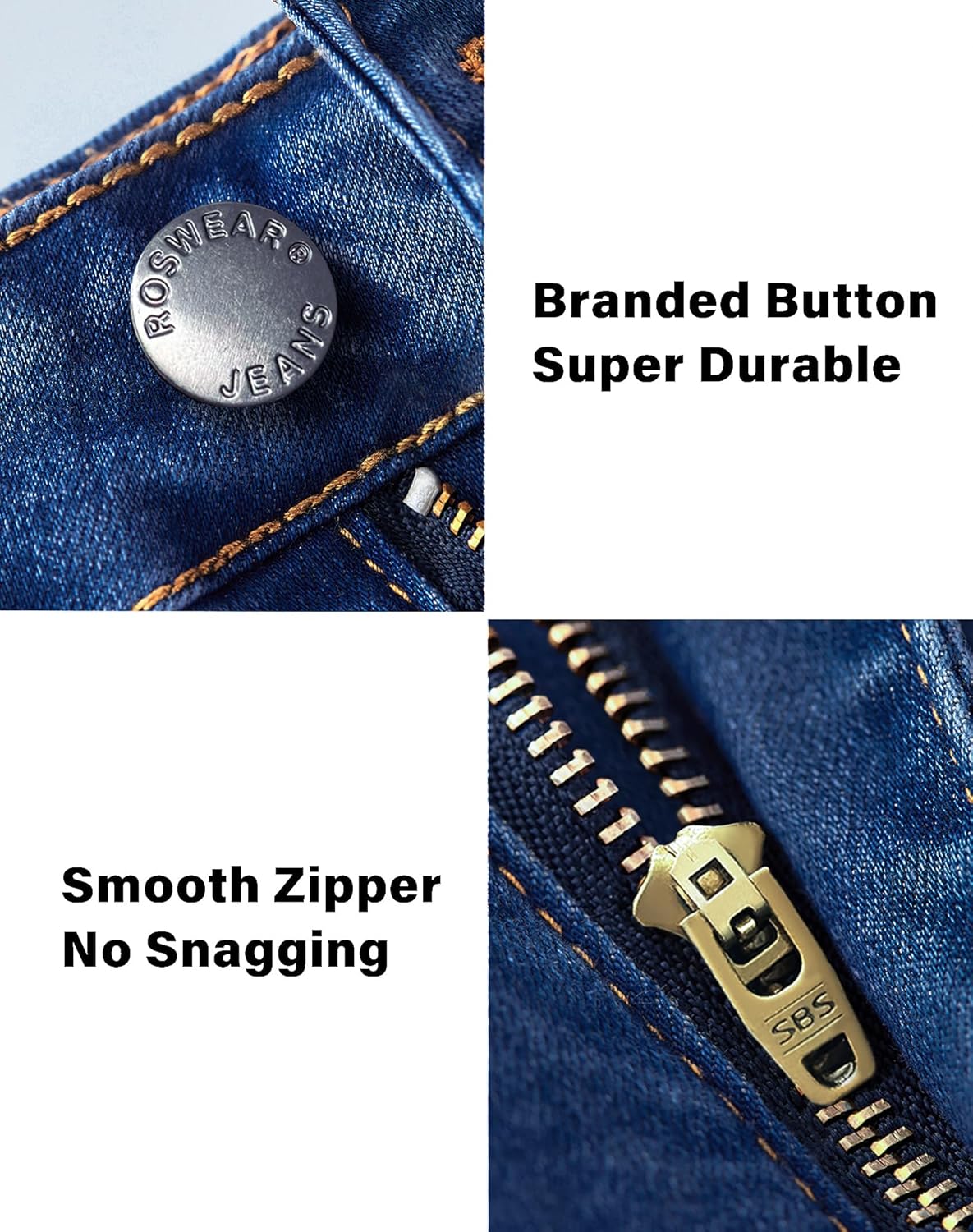 roswear Women's Distressed Knee Length Ripped Stretchy Jean Shorts - Image 6