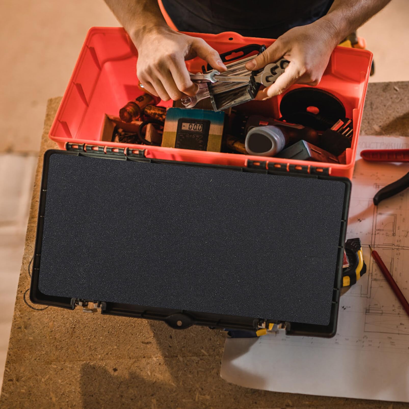 Insert en Mousse pour Boîte à Outils Noir Réutilisable