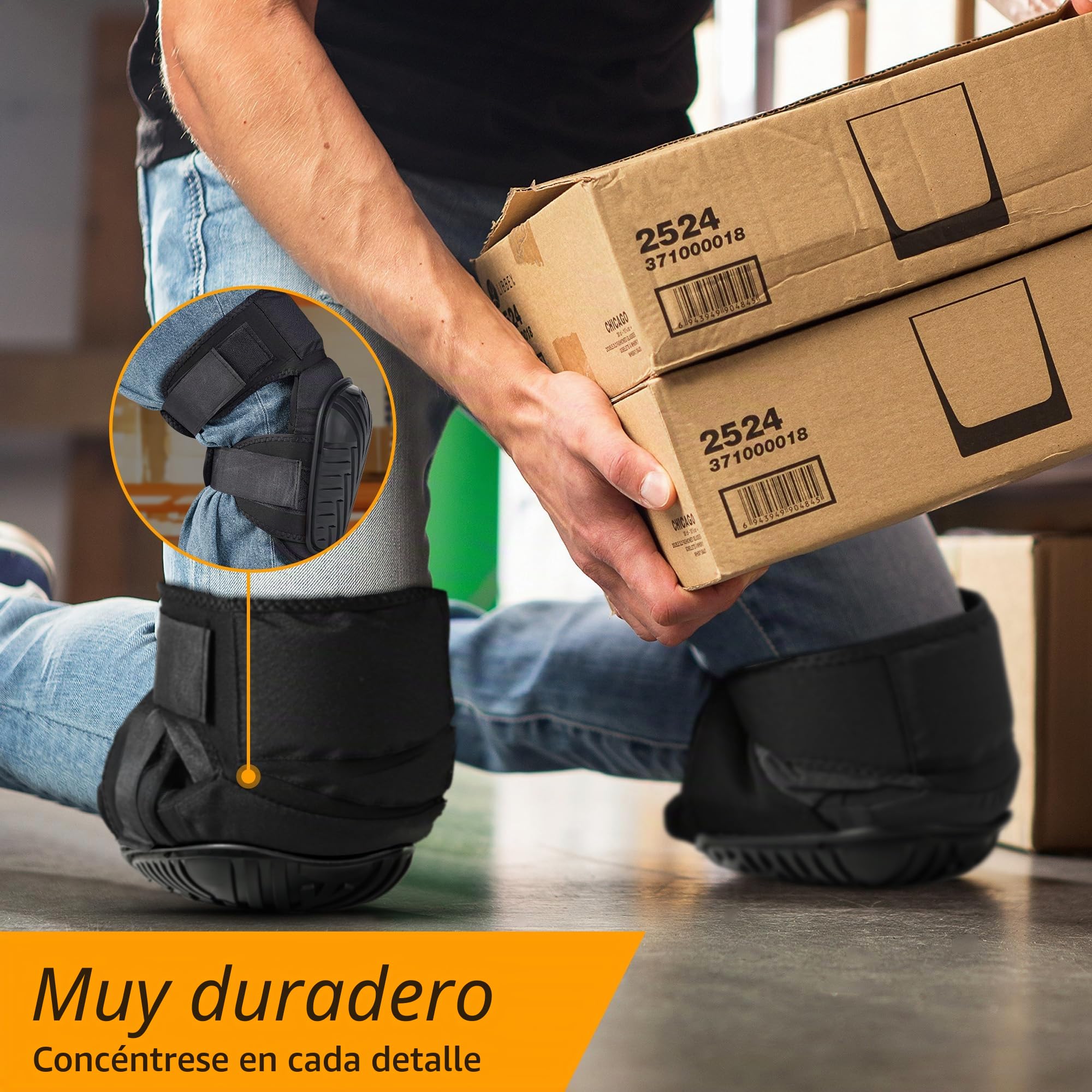 Vortix Rodilleras trabajo, Rodilleras de Trabajo Profesionales de confort Extendido, Rodilleras para Trabajo, Jardinería, Alicatadores, Trabajadores de la Construcción, Techadores, Taller