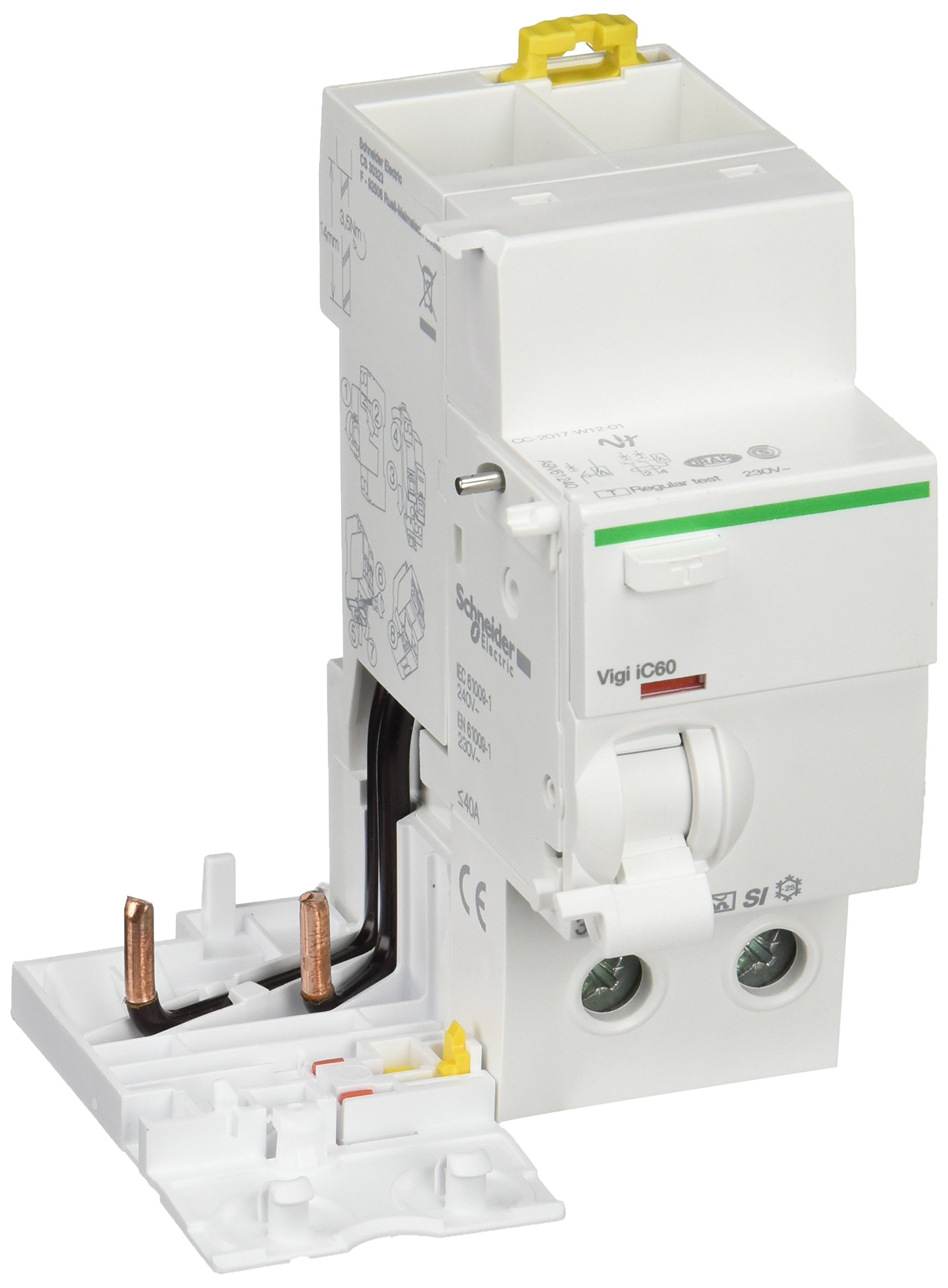 Schneider electric a9 V61240 Vigi iC60 – Bloc Add-On de fuite à la terre – 2P – 40 A – 30 mA – type si