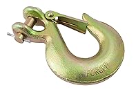 Vista 33 de Mytee Products (10 Pack) G70 1/2" Clevis Slip Hook with Latch - 11,300 LBS WLL Heavy Duty Grade 70 Safety Chain Hook for Trailer Truck Transport