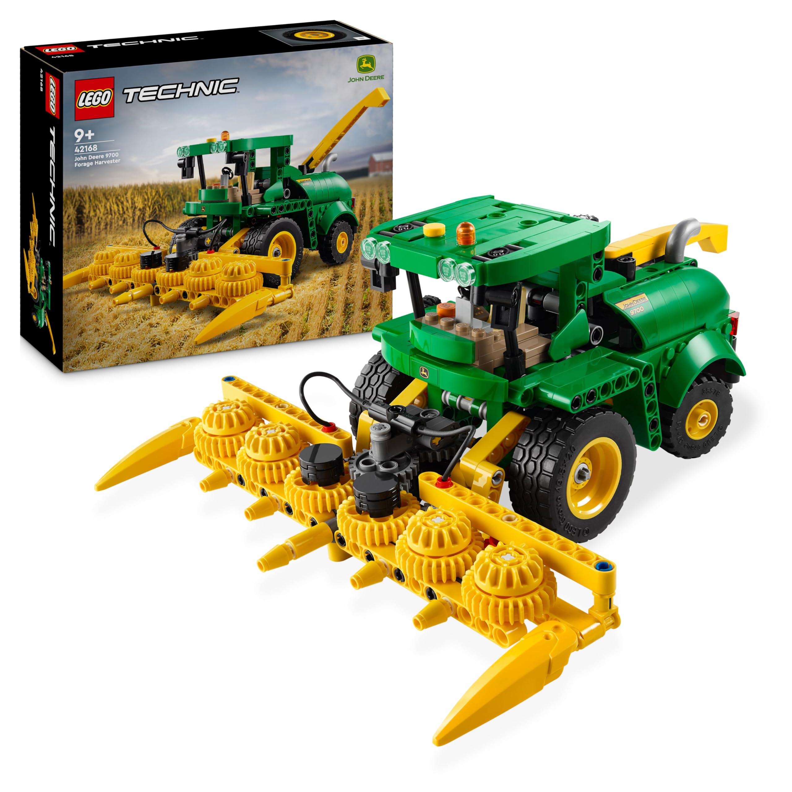 LEGOTechnic John Deere 9700 Forage Harvester, Tractor Toy for Kids, Farm Set, Vehicle Model Building Kit with Realistic Functions for Imaginative Play, Gift for Boys and Girls Aged 9 Plus 42168