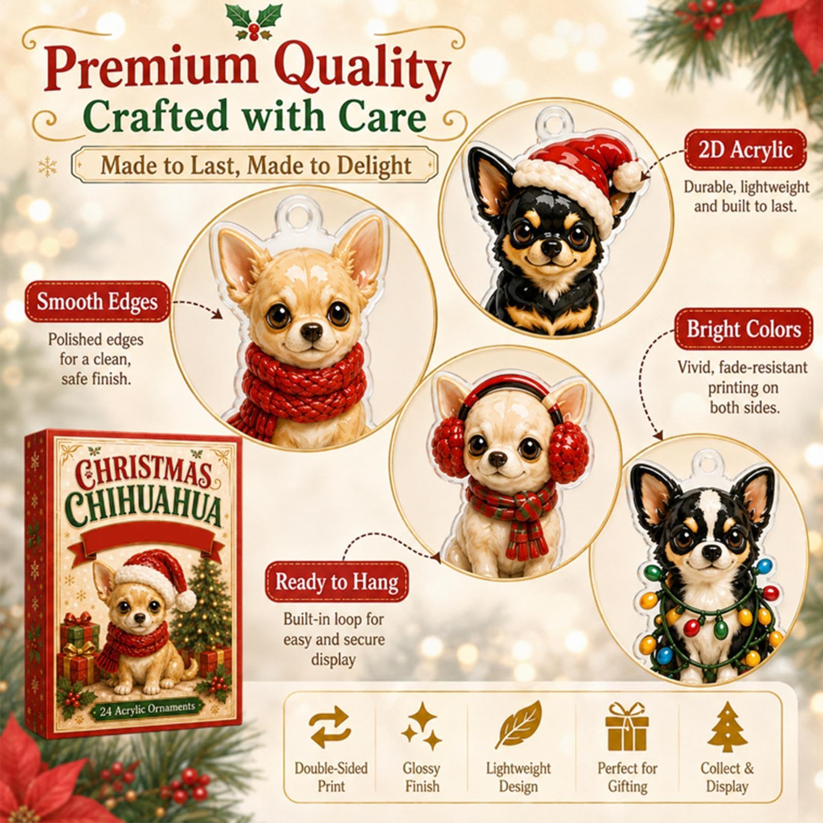 AdventCalenda 2026 Chihuahua 24 dni Bożego Narodzenia kalendarz odliczający