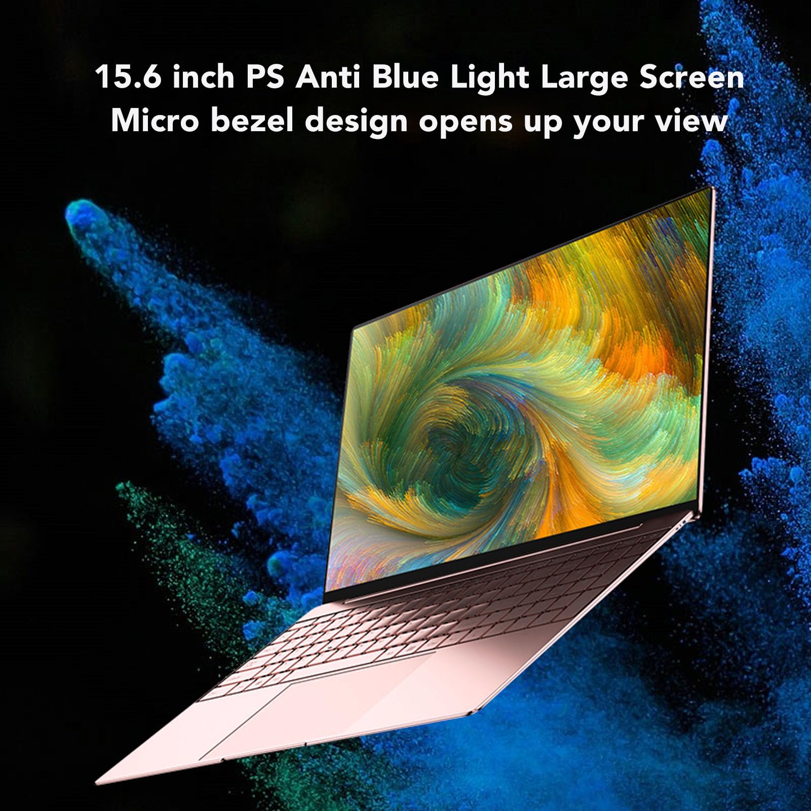 Laptop da 15,6 Pollici, CPU per Celeron N5095 4, 32 GB di, Schermo LCD IPS HD, Scheda Grafica Integrata, Portatile Sottile, Webcam, Microfono, (32+1 TB Spina