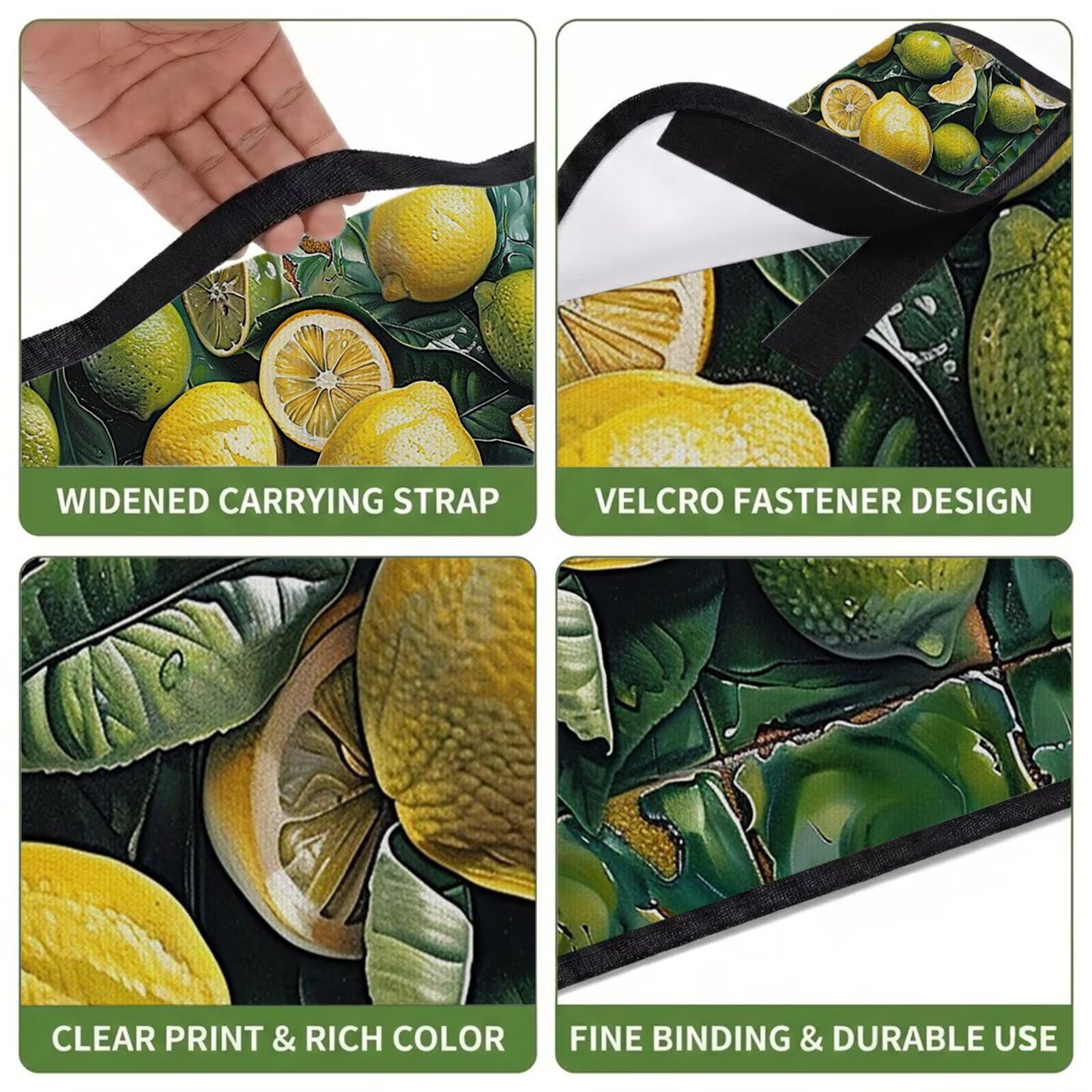 Couverture de Pique-Nique Grande 200x300 cm,Outdoor Couverture Imperméable,Pliable Tapis de Plage Dos en PVC Anti-Sable,Picnic Blanket pour Camping Accessoires,Jardin,Parc,Famille - Vert,citron UZ-522