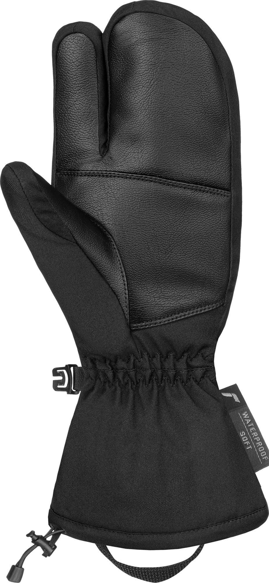 Reusch Demi R-TEX® XT Lobster ciepłe, wodoodporne, wiatroszczelne i oddychające rękawiczki zimowe z 3 palcami, rękawice narciarskie, dla kobiet, 7,5, czarno-srebrne