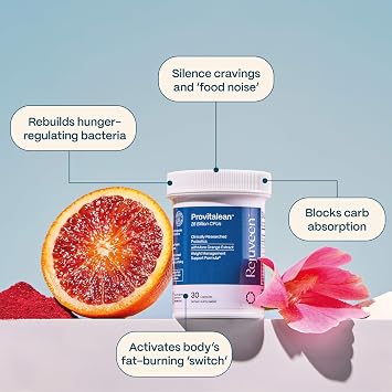 Provitalean Metabolism Fuel for Women | Mute Cravings for Belly Fat & Resistant Waistlines | B420 Probiotic, Morosil, Chromium | Vegetarian, Stimulant-Free, Gluten-Free | 30 Ct