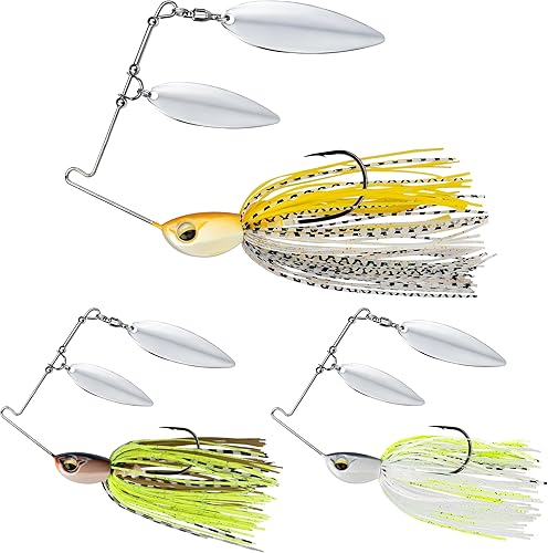Miniatura 8 de TRUSCEND Cebos Giratorios de Pesca Swim o Jig para Agua Dulce y Salada, Señuelos de Pesca Rooster Tail para Trucha Lubina Lucioperca Crappie Salmón