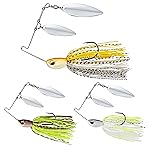 TRUSCEND Swim or Jig Fishing Spinner Baits for Freshwater and Saltwater, Jigs Fishing Lures for Trout Bass Walleye Crappie Salmon Pike, Spinnerbait Bass Lure 1/2oz