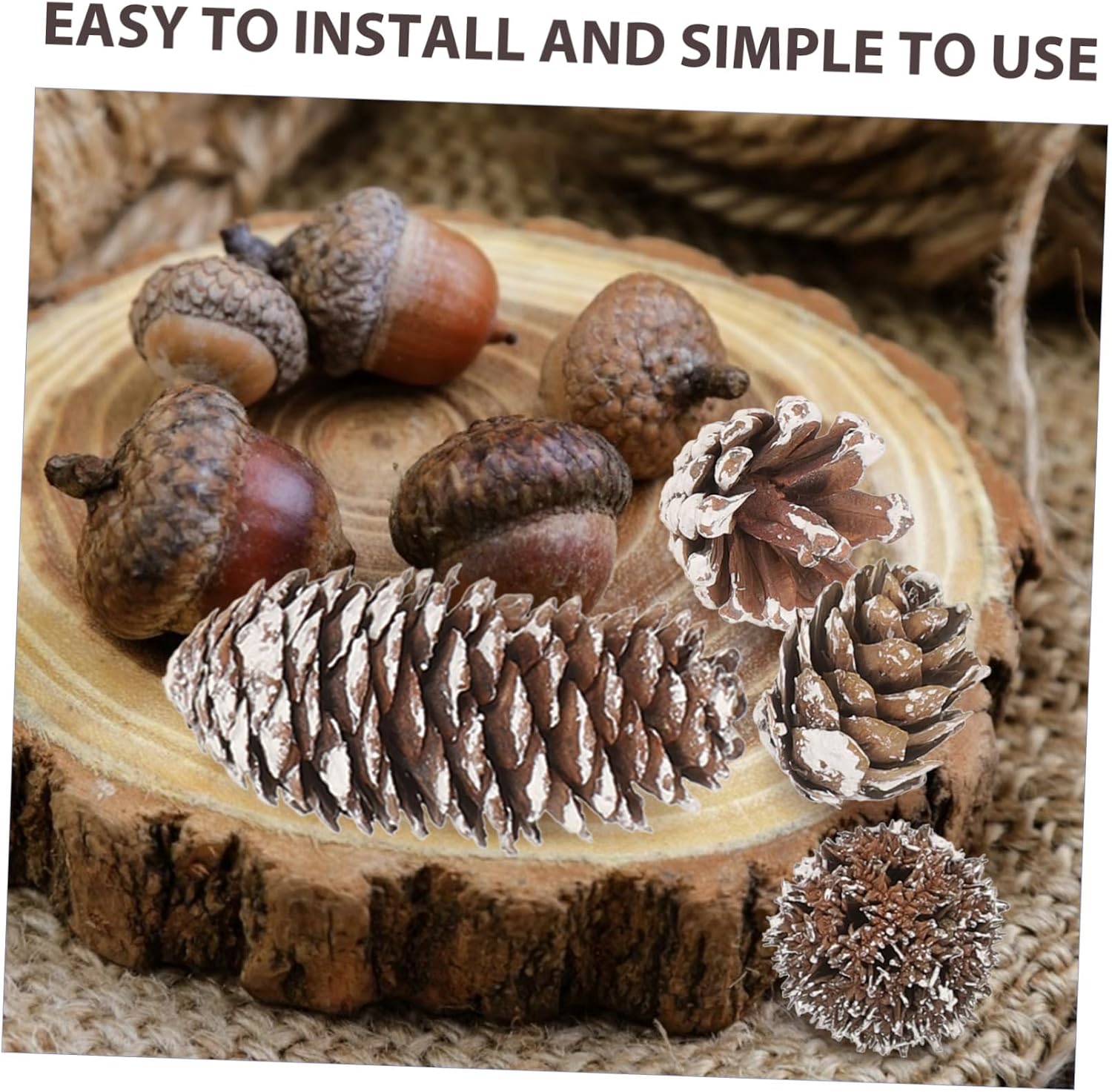 Veemoon 5sets Dried Pine Cones Kit Pine Cones for Christmas Tree Decorations Outdoor Winter Decorations