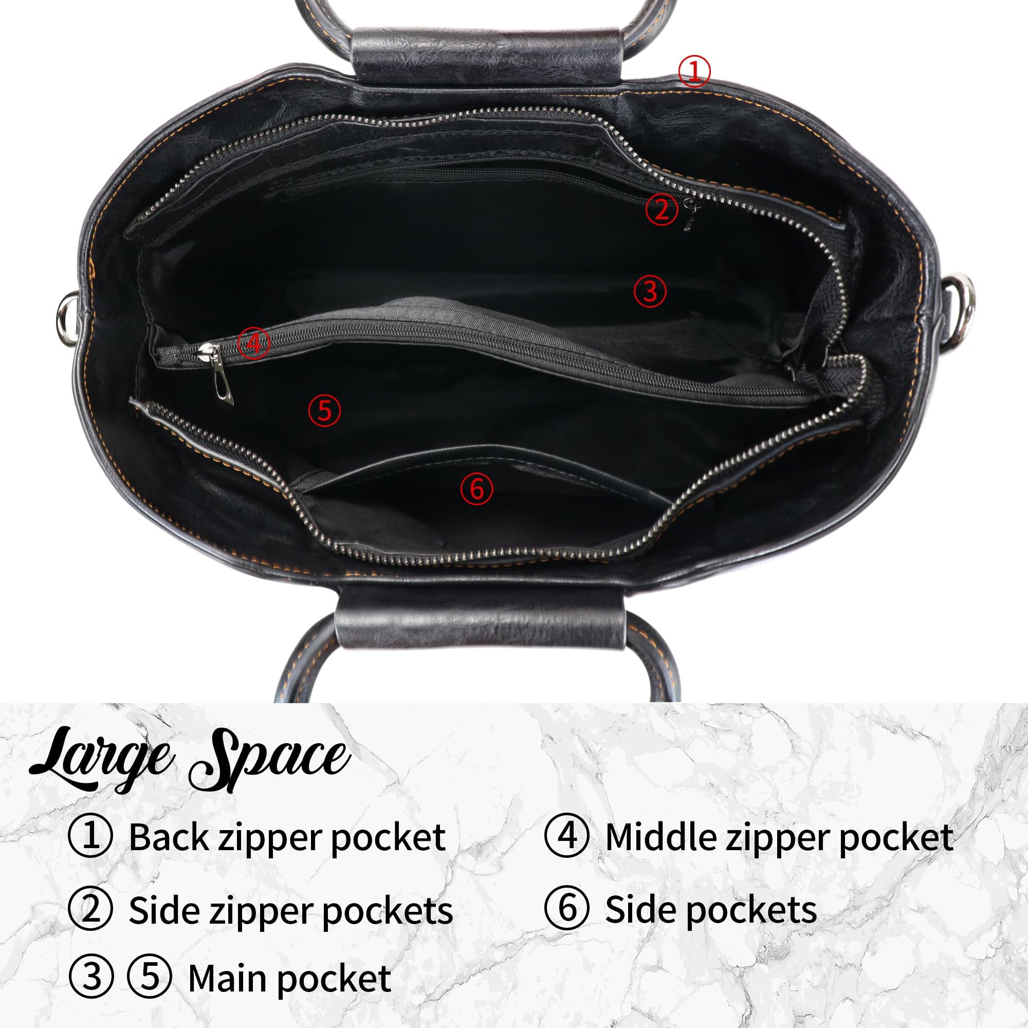 LETEULO Sac à Main Femme Sac Bandoulière Femme Cabas Sac D'épaule Sac Fourre-Tout avec Bandoulière Ajustable