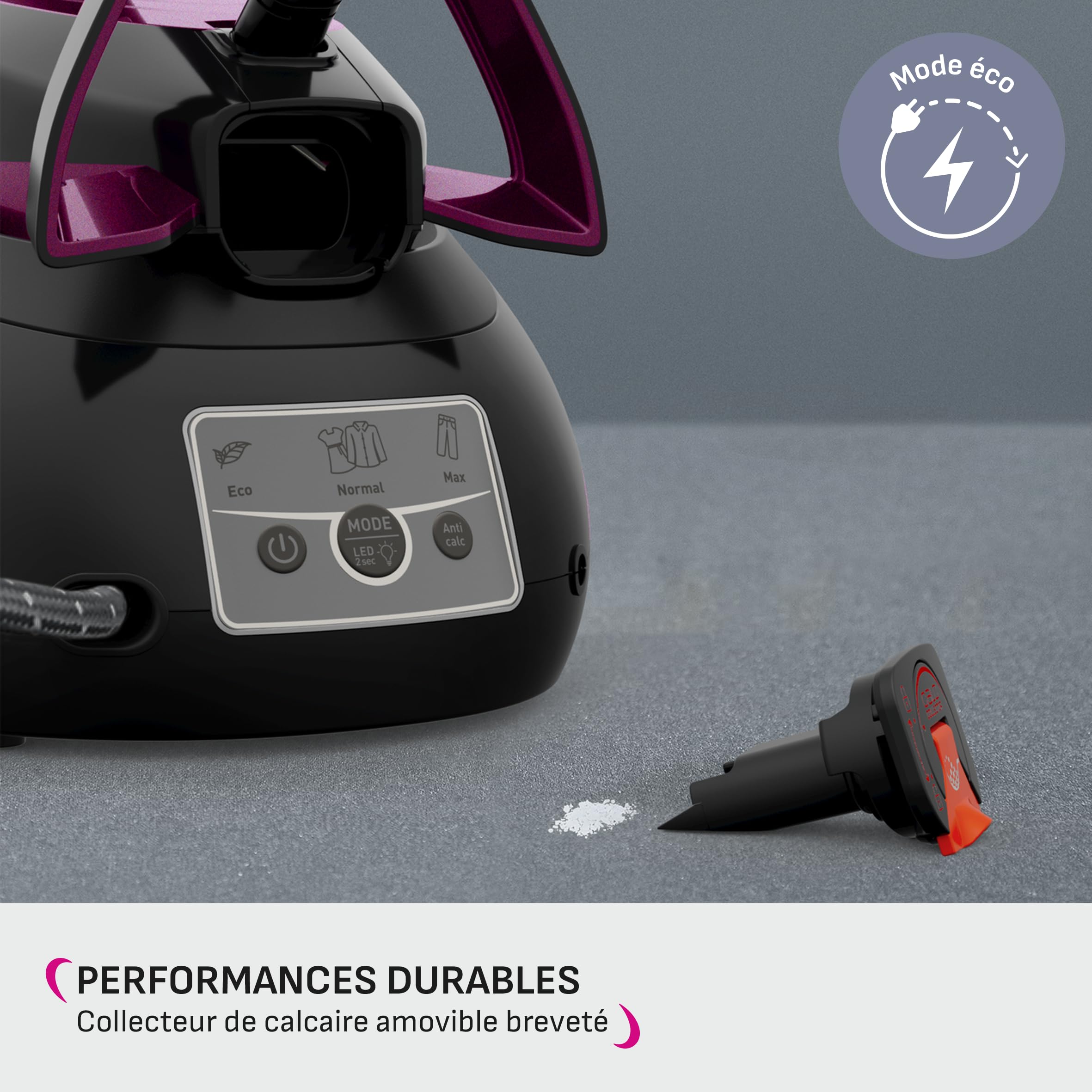 Calor Express Power Vision, Centrale Vapeur Classique, Débit vapeur 480 g/min, Sans réglage, Technologie LED Vision, Fabriqué en France, SV8152C0