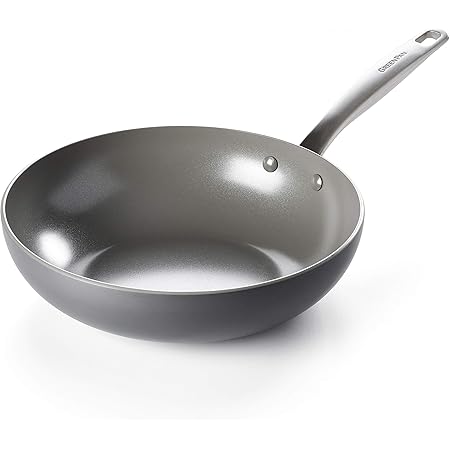 GreenPan Chatham Healthy Ceramic Nonstick, 11" Wok, Gray