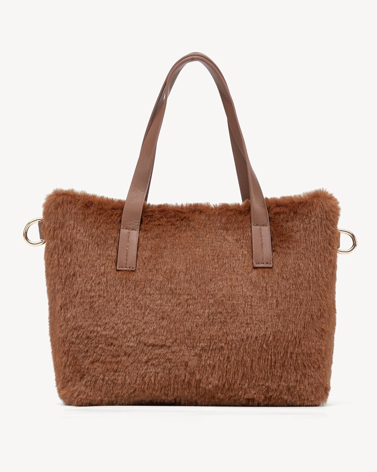 NEWBELLA Women's Plush Tote Bag - Cute Fuzzy Handbag with Soft Texture, Cozy Purse for Fall Winter, Casual Everyday Carryall - Image 3