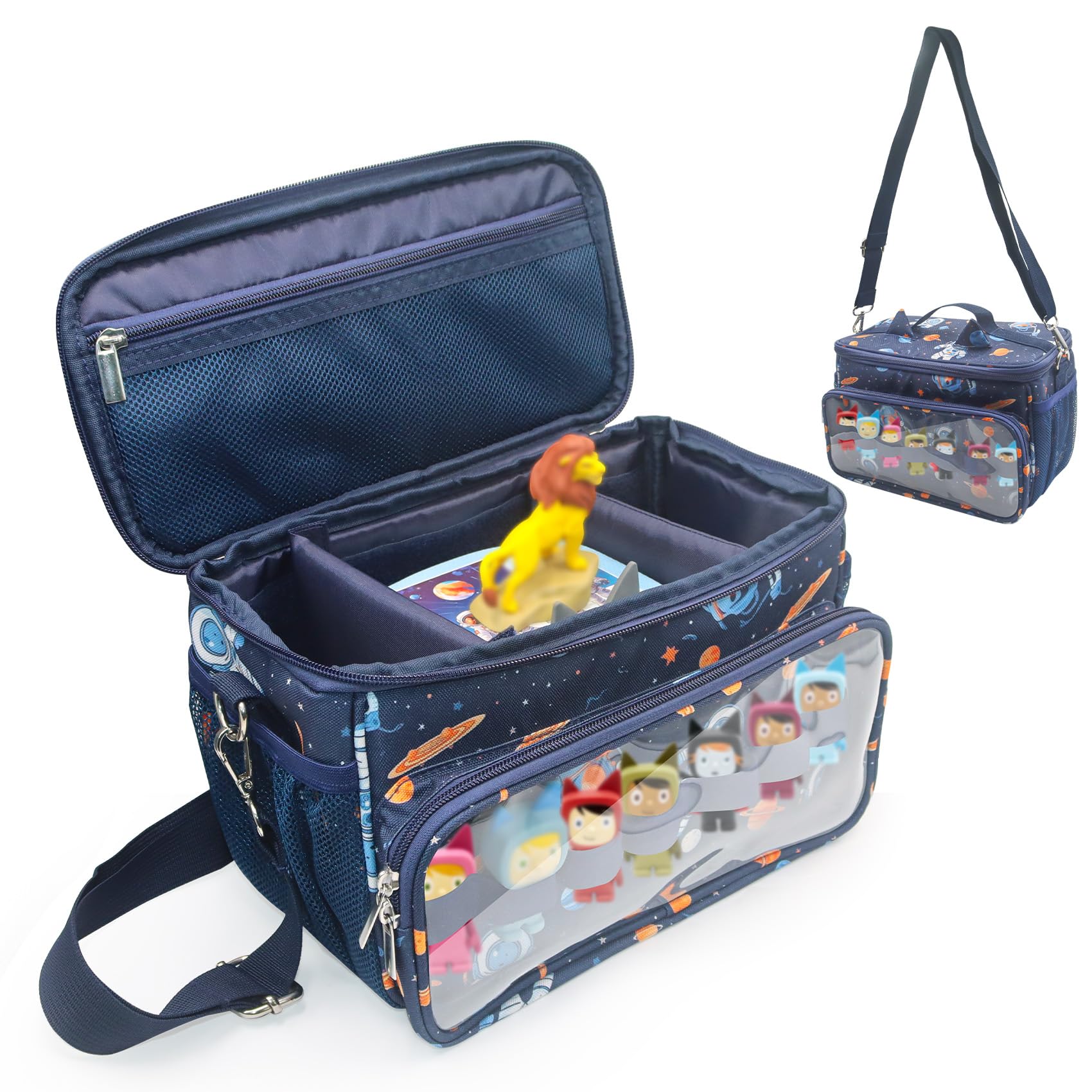 for Tonies Carrying Case, Toniebox 1 2 Case for Tonies Figures,Tonie Characters, Tonies Storage and Organizer with Shoulder Strap,Tonies Box Starter