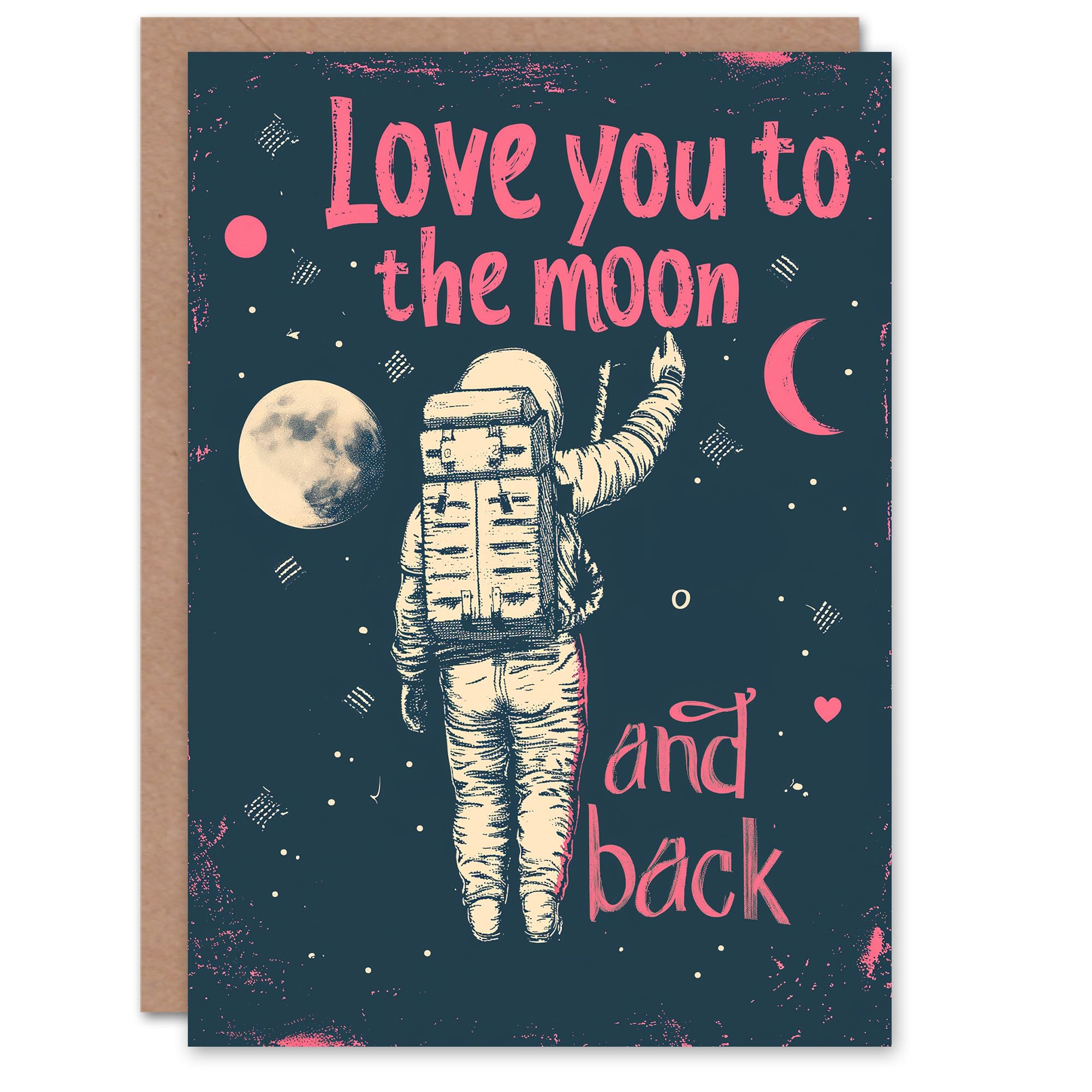 Artery8 Greeting Card - Anniversary Card - Space Theme - Dark Blue