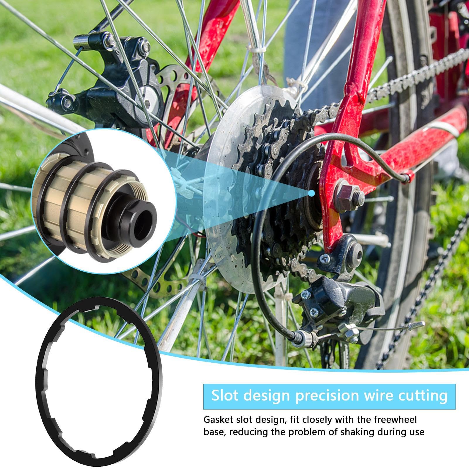 Brooksnaji Entretoise De Boîtier De Pédalier Pour Vélo - Adaptateur De Cassette, Entretoise De Roue Libre | Entretoises De Moyeu De Volant D' Inertie De 1 Mm, 1,5 Mm, 1,85 Mm, 2 Mm
