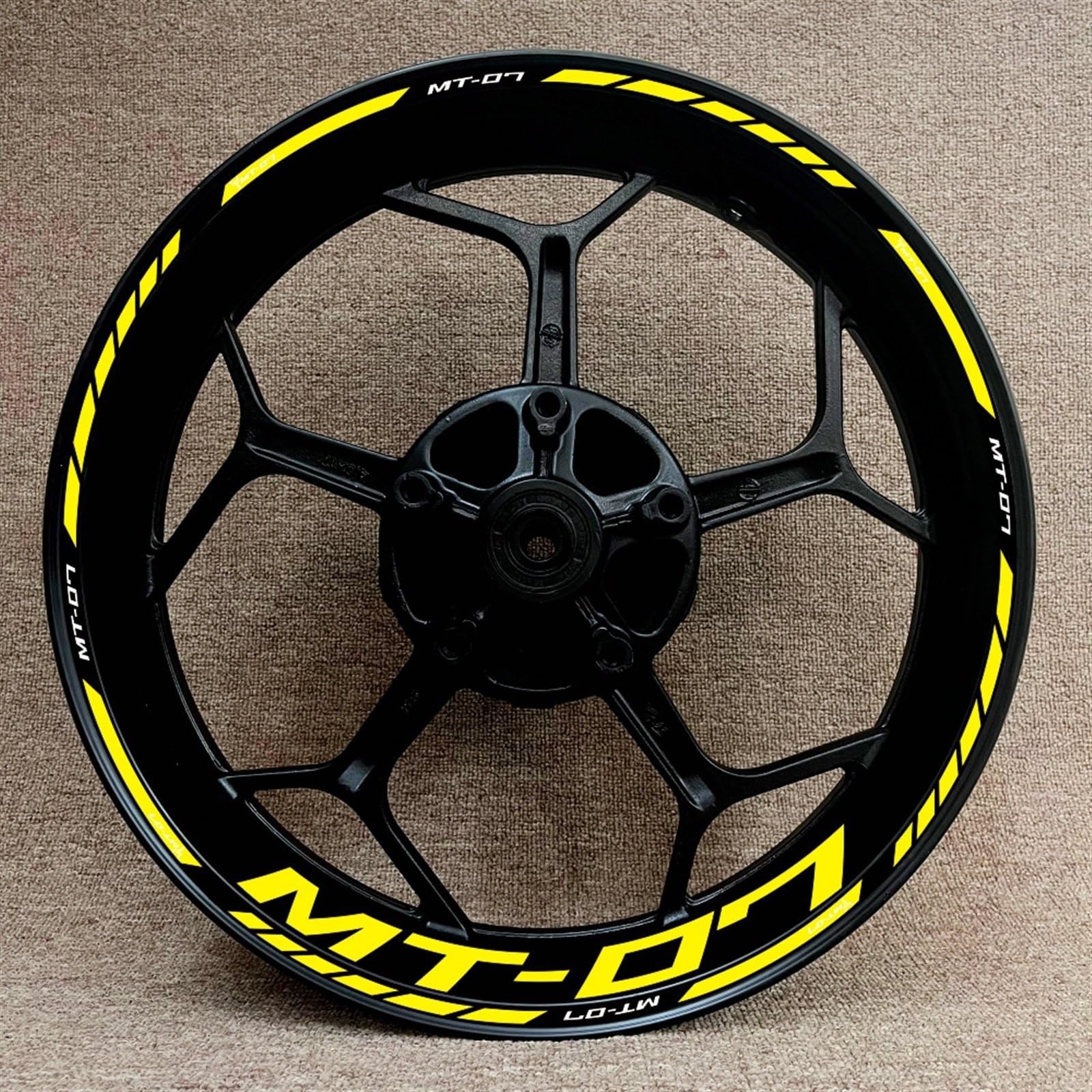 Motorcycle Racing Equipment Accessories Wheel Tire Rim Adhesive Reflective Decal Sticker for Yamaha MT-07 Decorative(Color6)