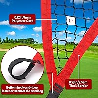 Vista 2 de TOBWOLF Golf Hitting Net, 10 x 7ft Heavy Duty Golf Practice Net for Garage with Sandbags, Training Net Fit Indoor Golf Simulator Outdoor Backyard